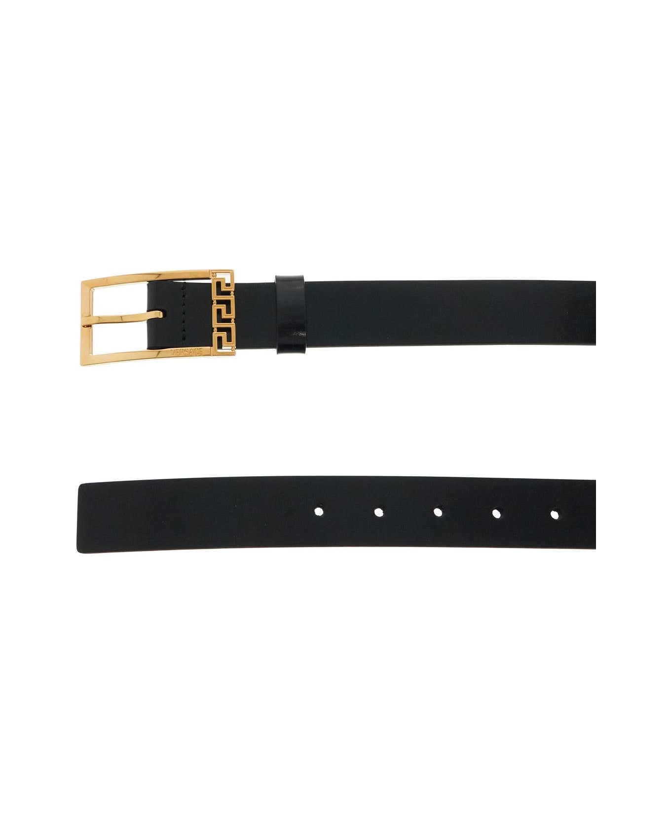 Versace Greek Belt - BLACK-VERSACE GOLD (Black)