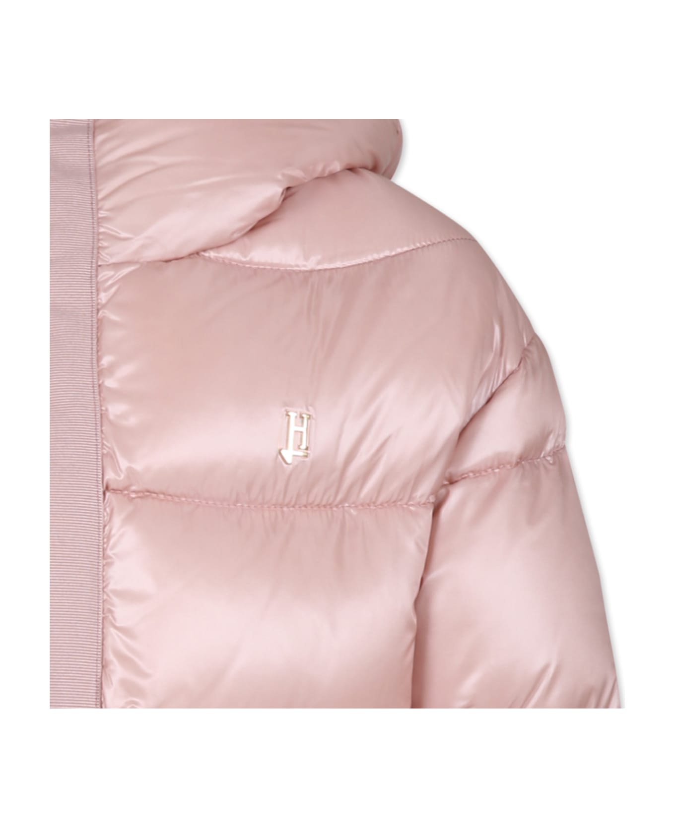 Herno Pink Padded Coat For Girl - Pink