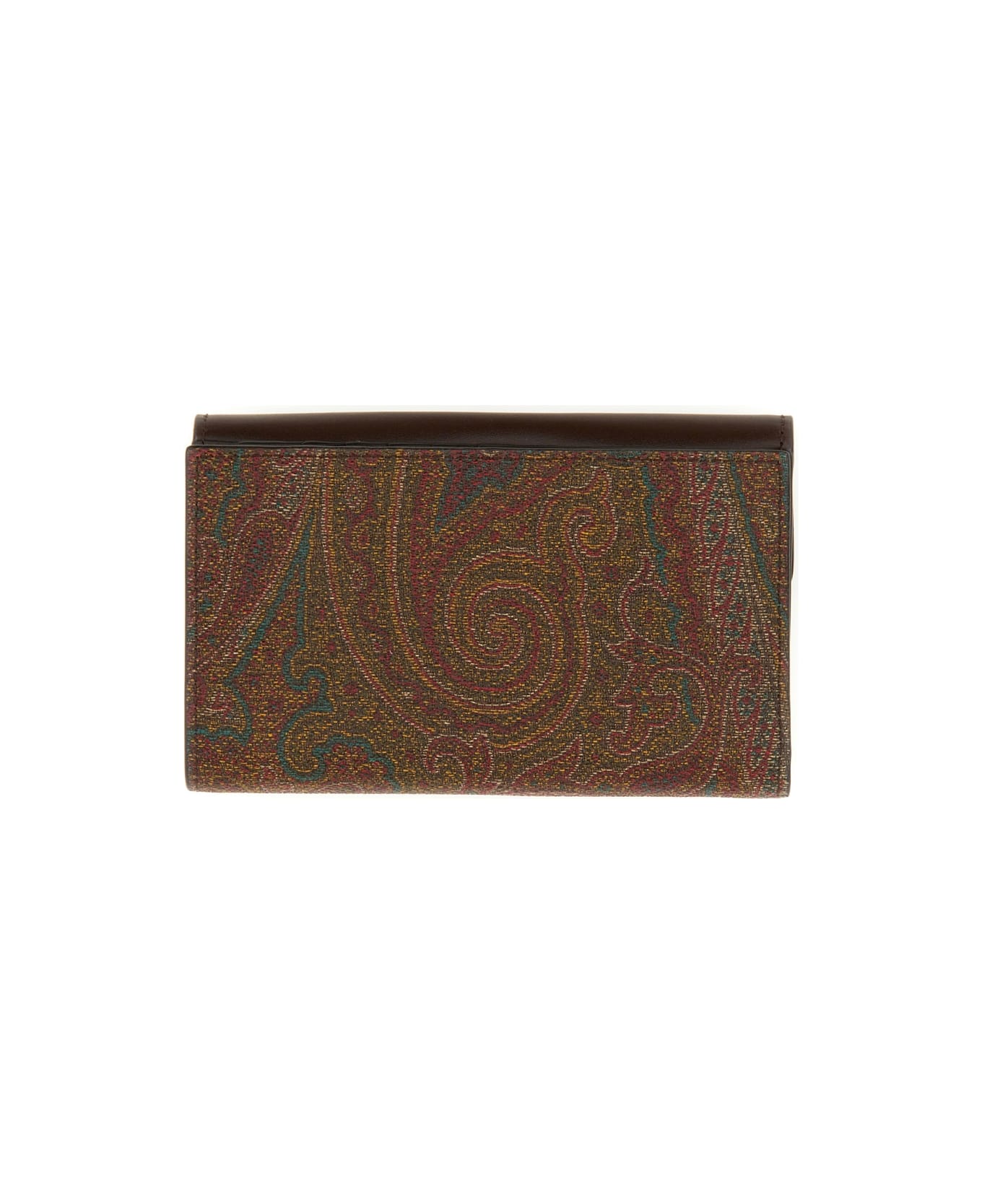 Etro Paisley Wallet - BROWN