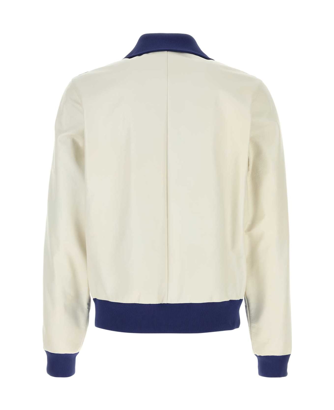 Prada Ivory Nappa Leather Jacket - BIANCO