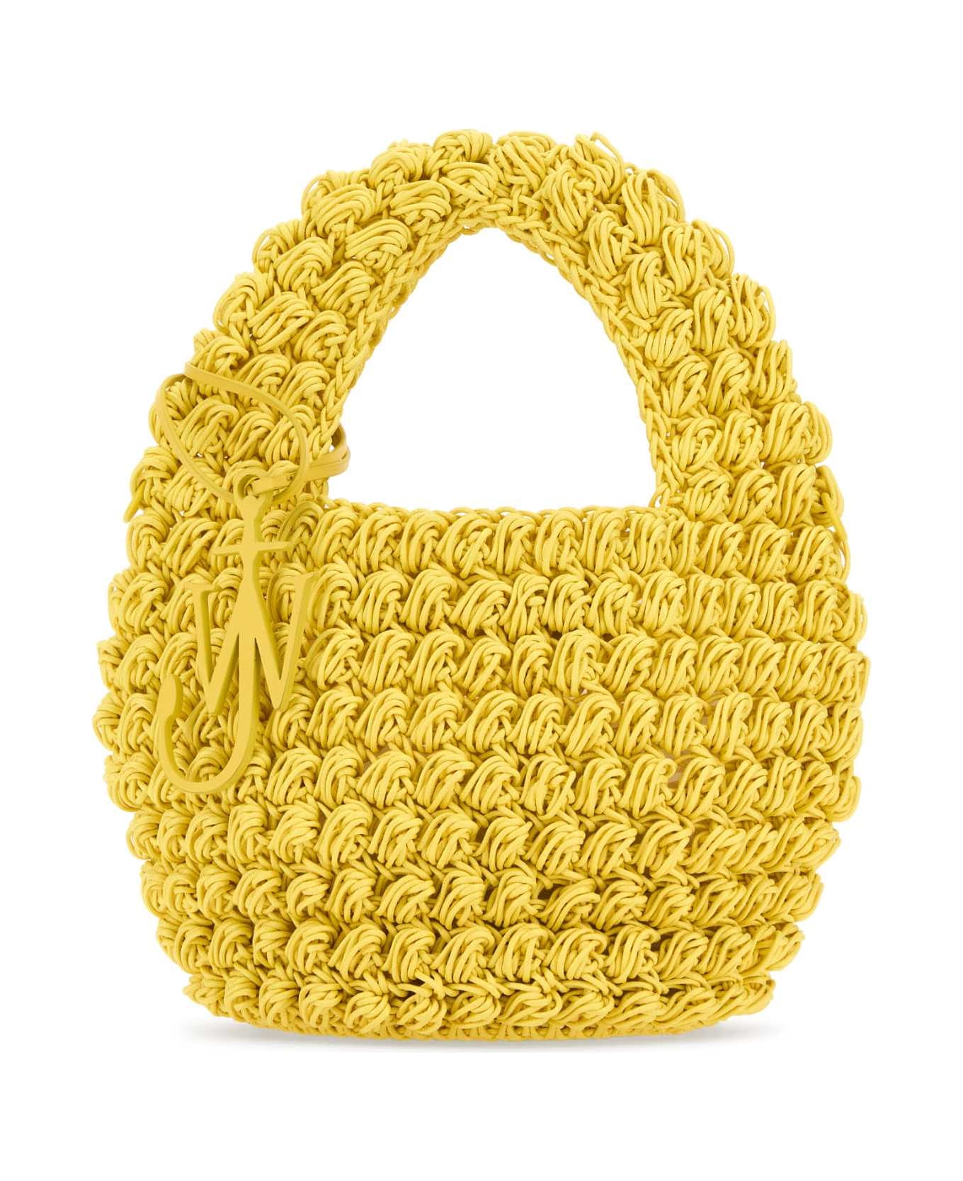J.W. Anderson Yellow Knit Popcorn Shopping Bag - YELLOW