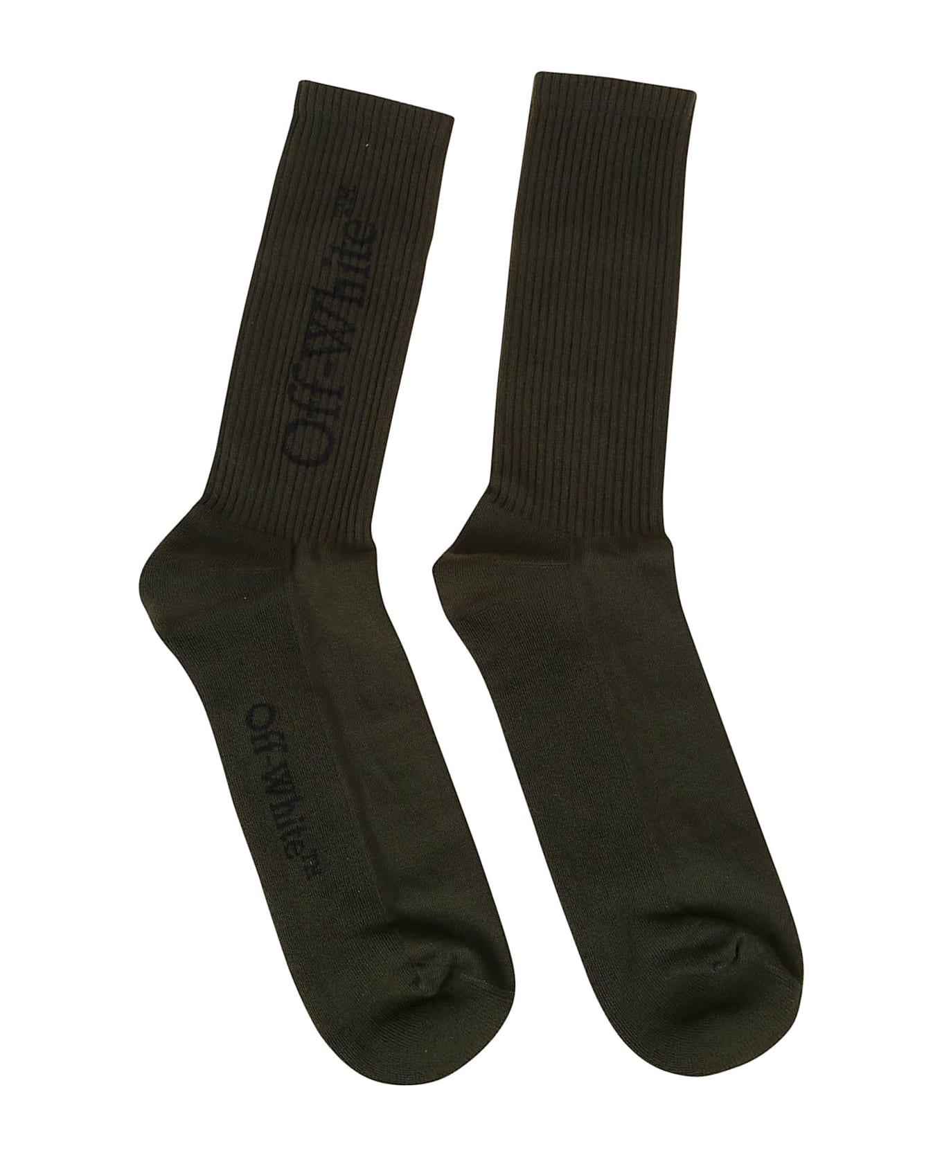 Off-White Big Logo Bksh Mid Calf Socks - Grey Black 靴下