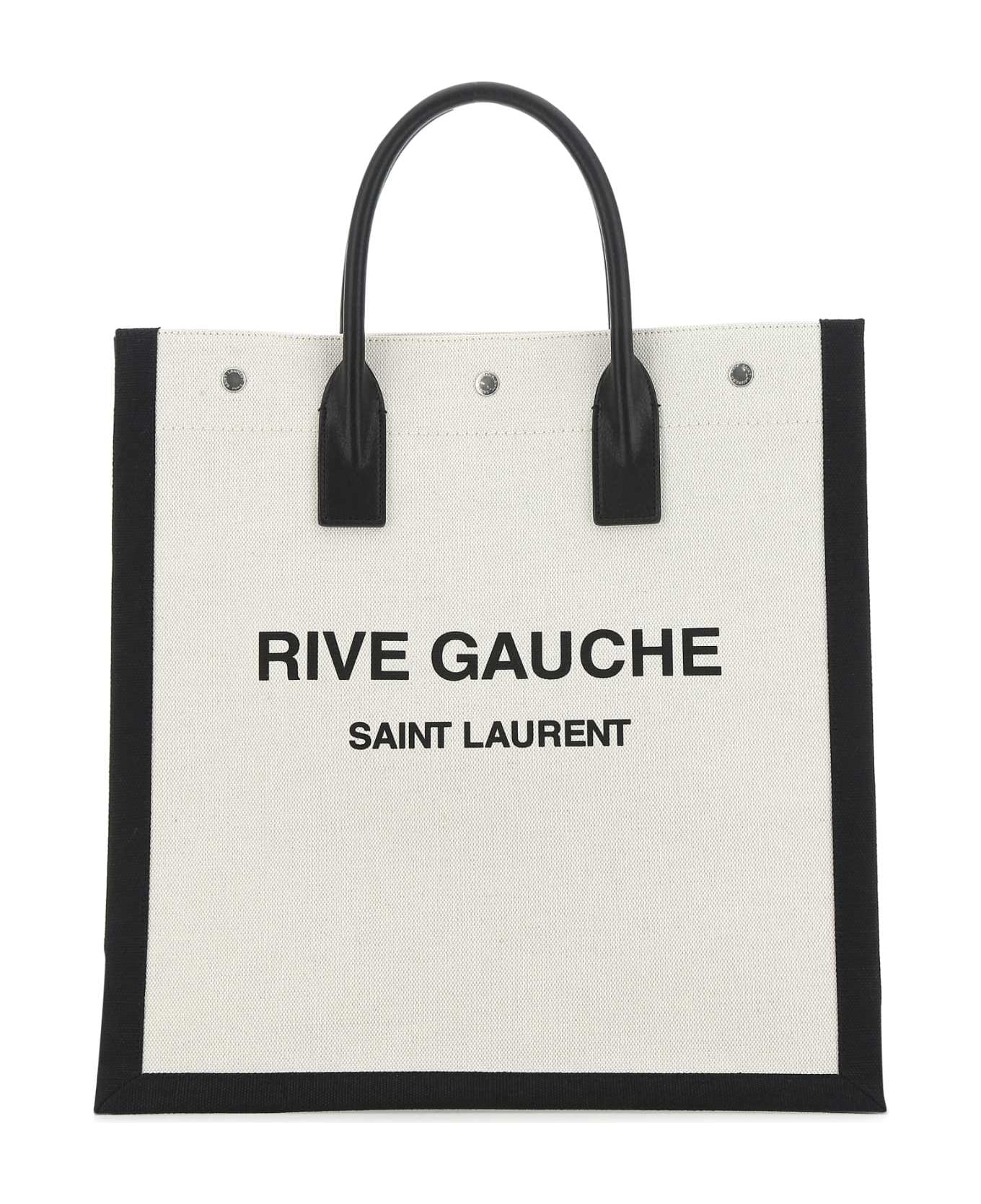 Saint Laurent Two-tone Canvas Rive Gauche Shopping Bag - 9083