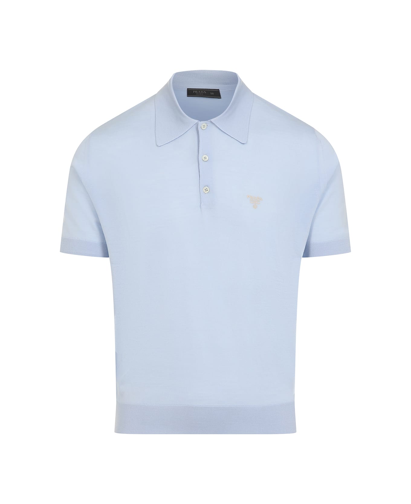 Prada Virgin Wool Polo - Cielo