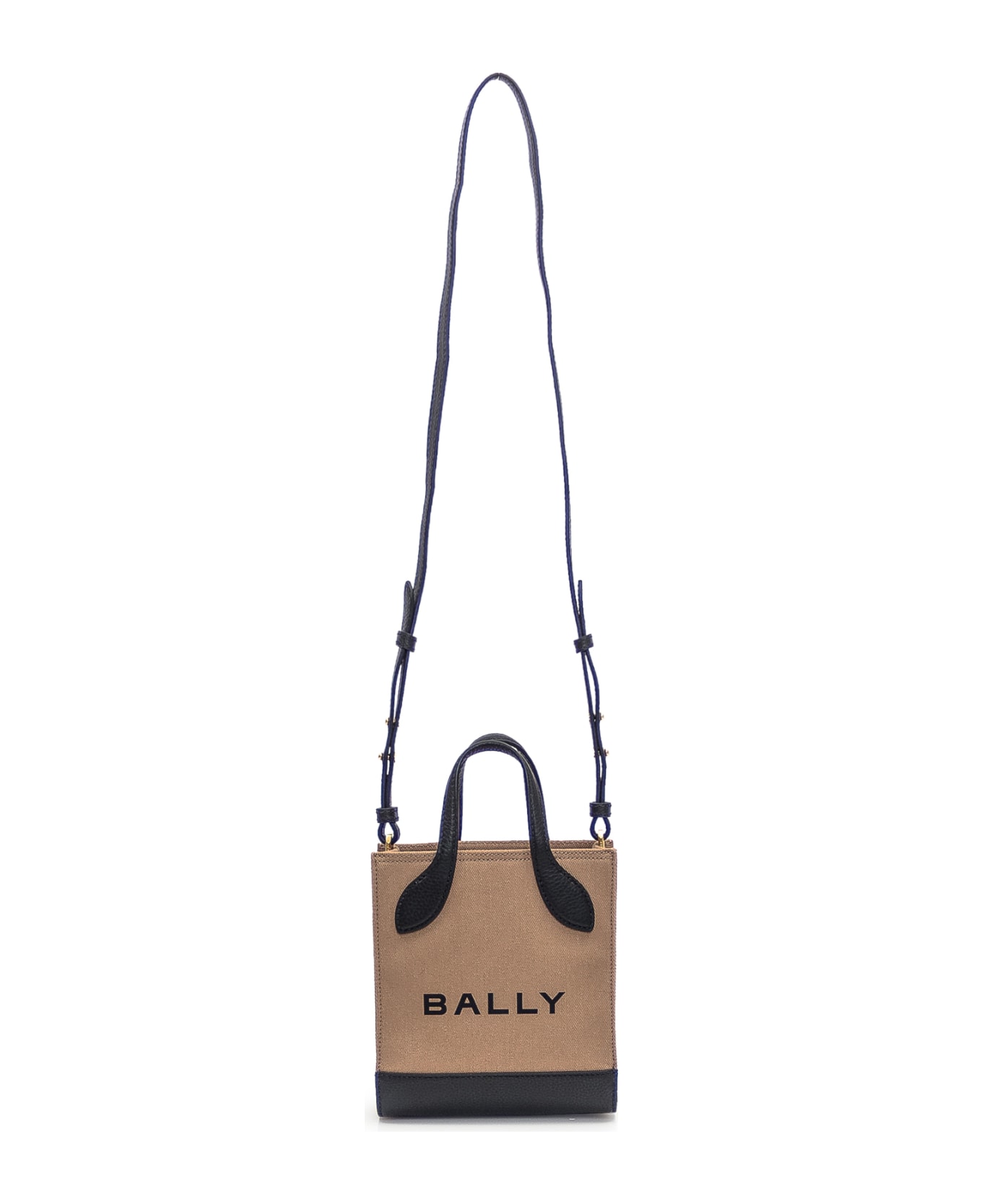 Bally Bag With Logo - SAND/BLACK+ORO