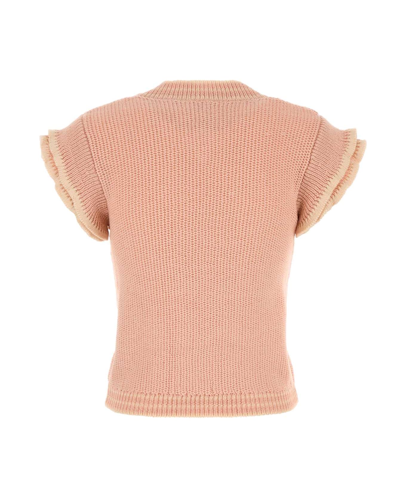 Chloé Pastel Pink Wool Vest - PINK