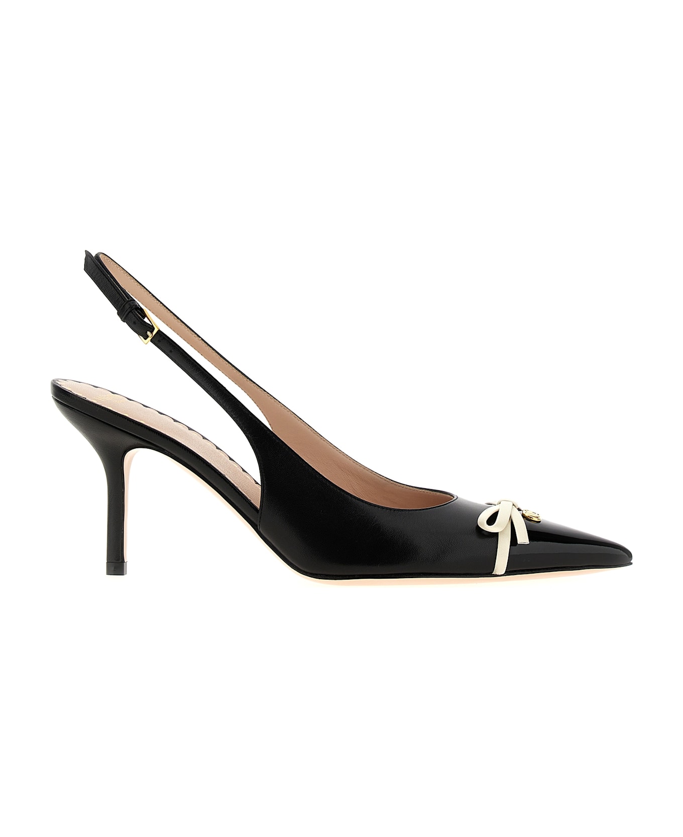 Valentino Garavani 'vlogo Signature' Slingback - White/Black