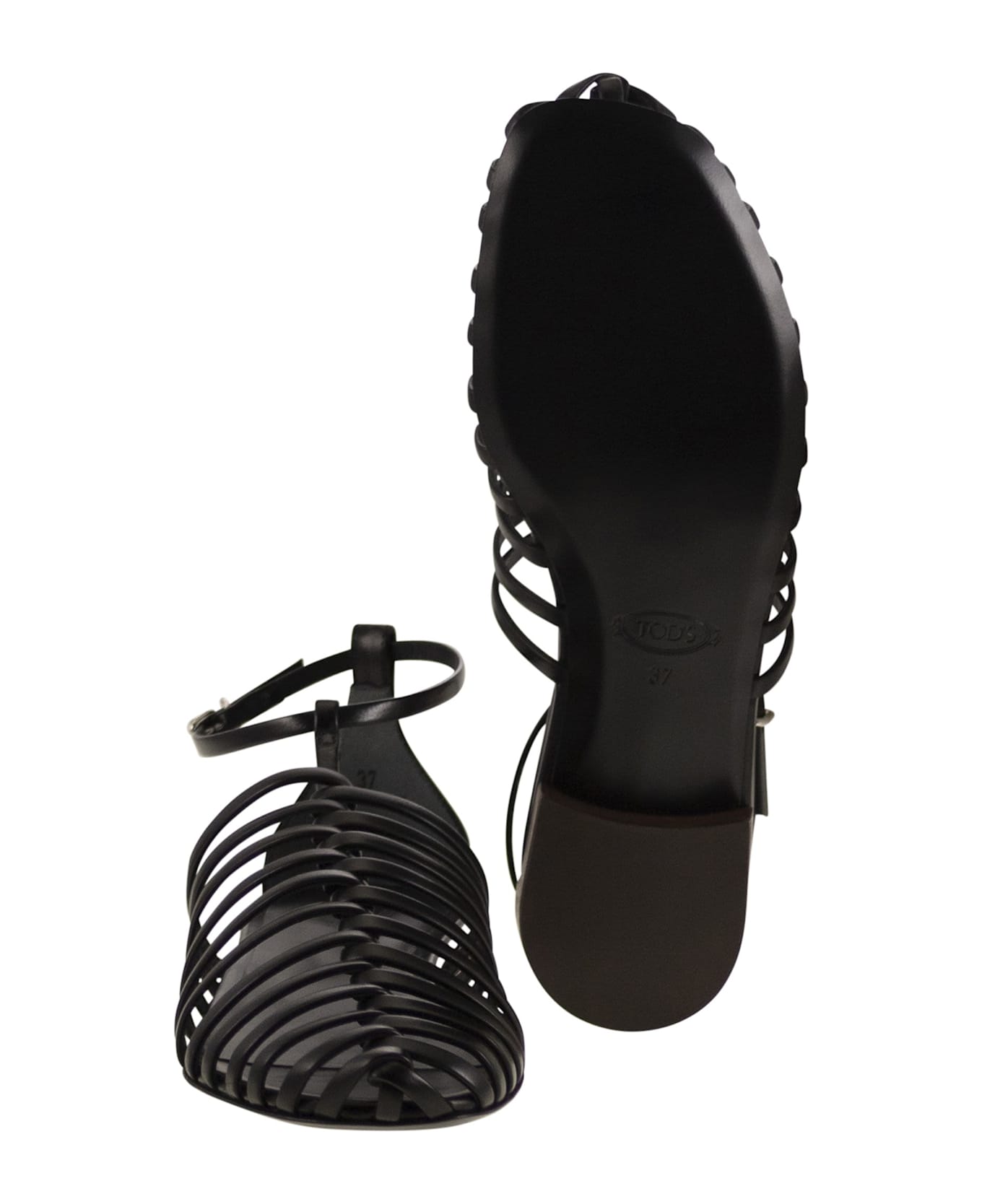 Tod
s Leather Sandal - Black