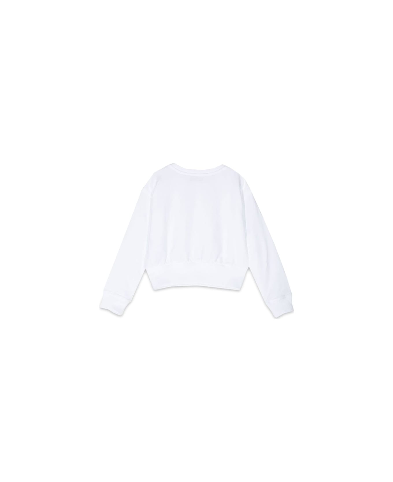 Moschino Logo Crewneck Sweatshirt - WHITE