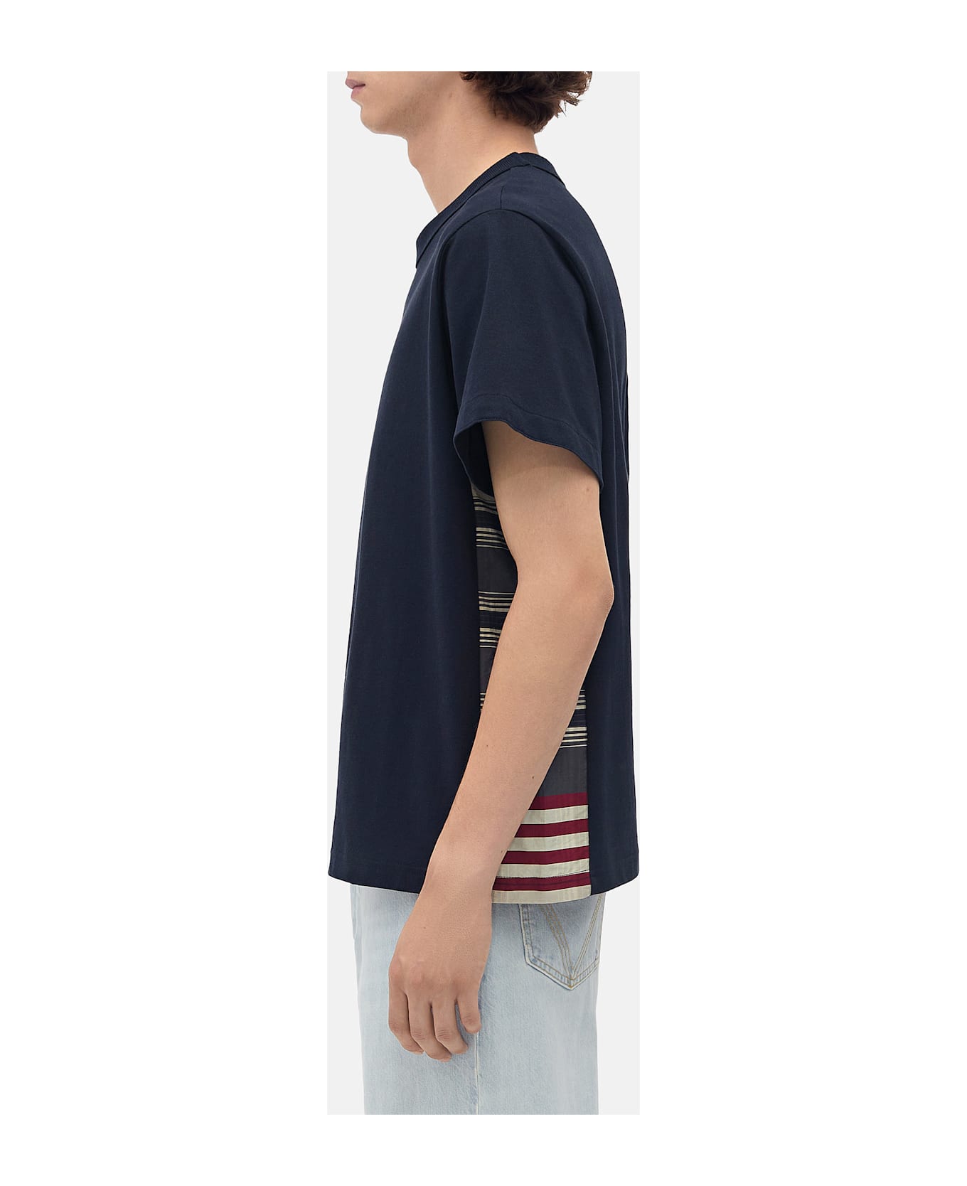 Bottega Veneta Silk And Cotton T-shirt - Blue