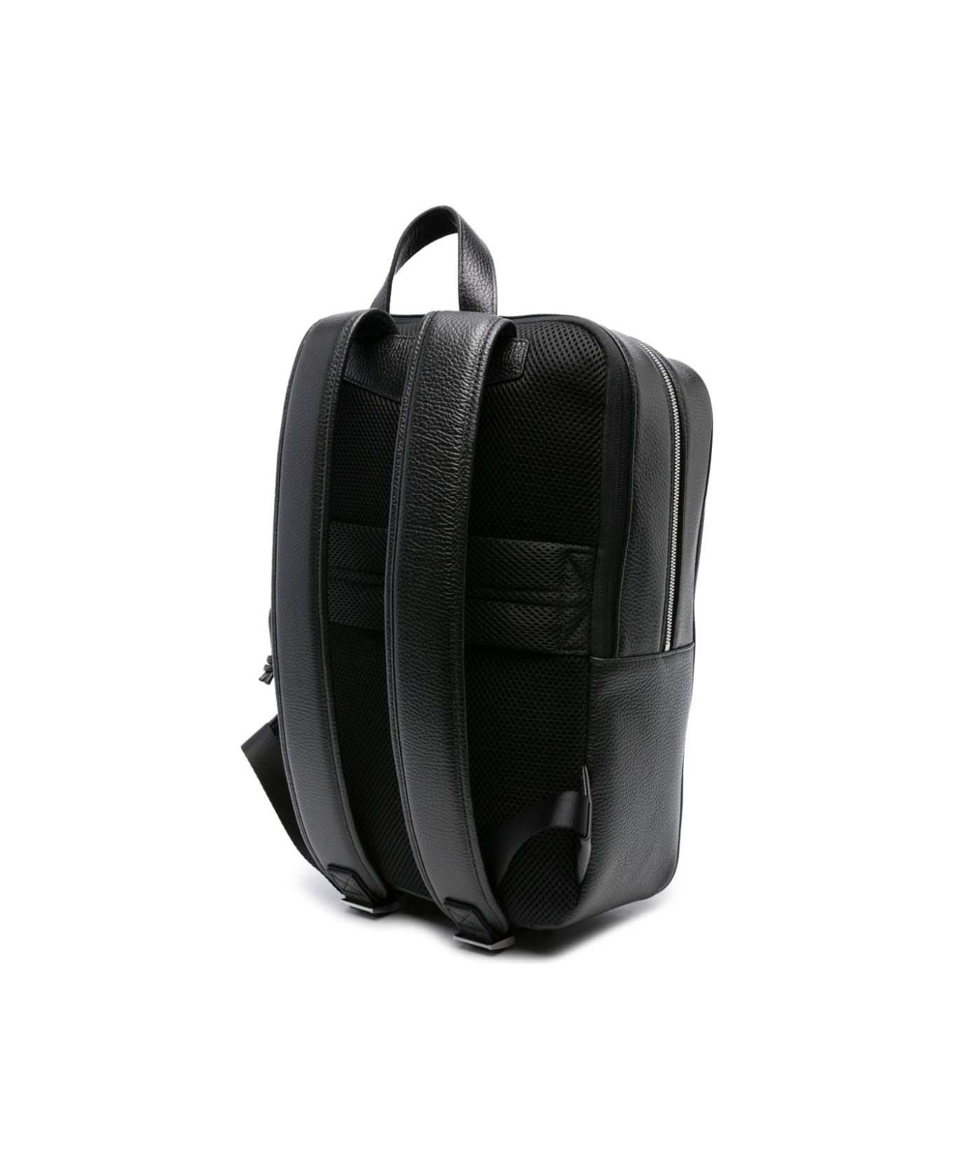 Emporio Armani Leather Backpack - Black
