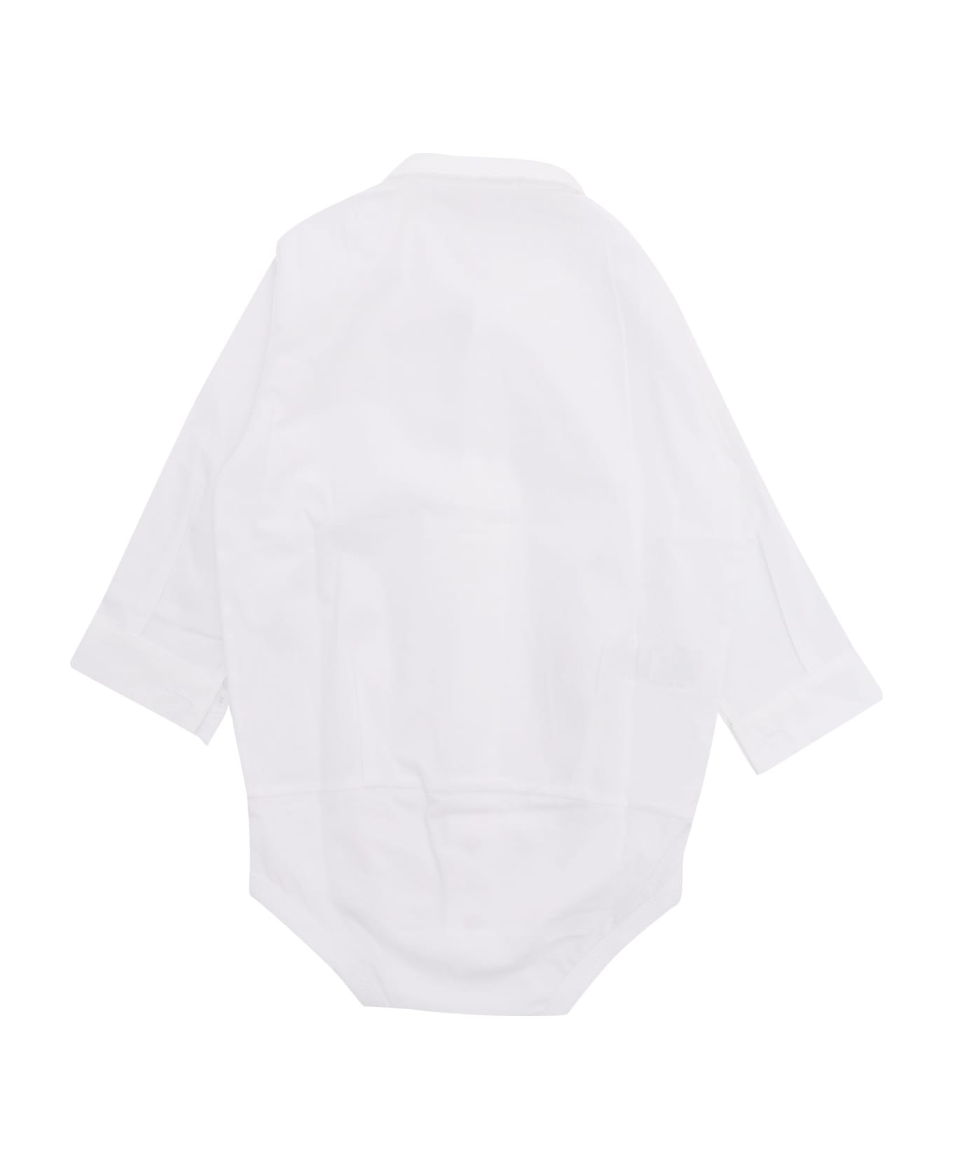 Il Gufo White Chemisier Bodysuit - WHITE