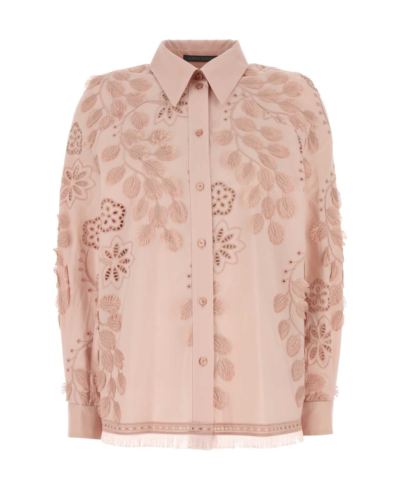 Alberta Ferretti Pink Poplin Shirt - ROSA