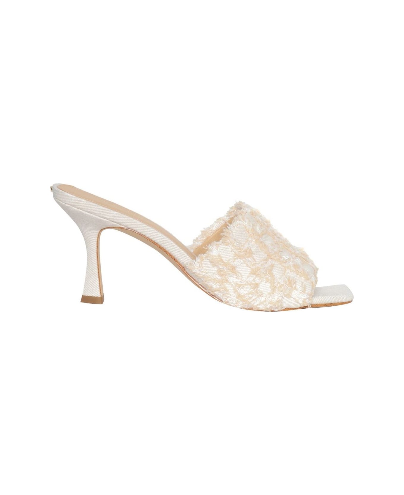 Michael Kors Collection Tessa Denim Mules - Optic White