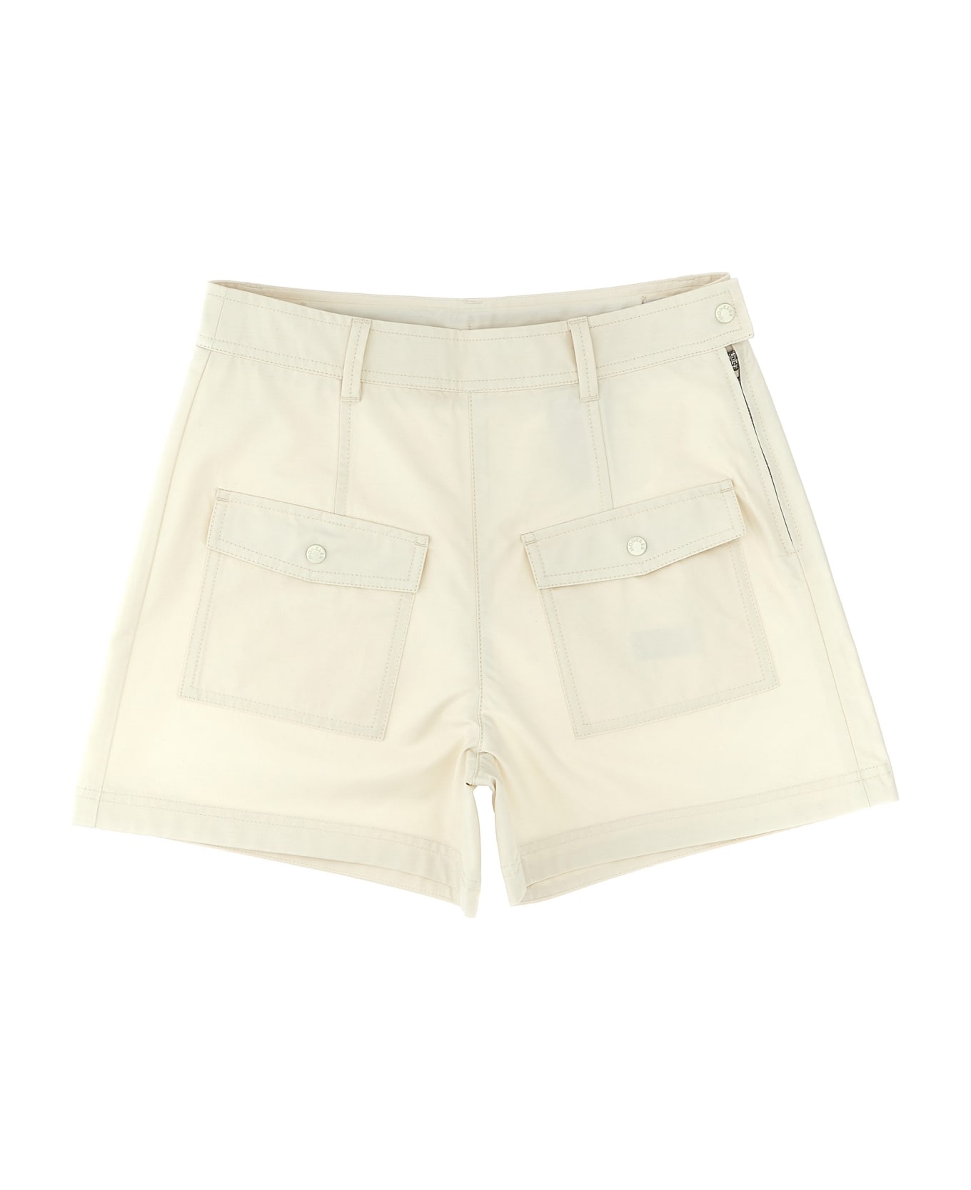 Moncler Twill Shorts - White