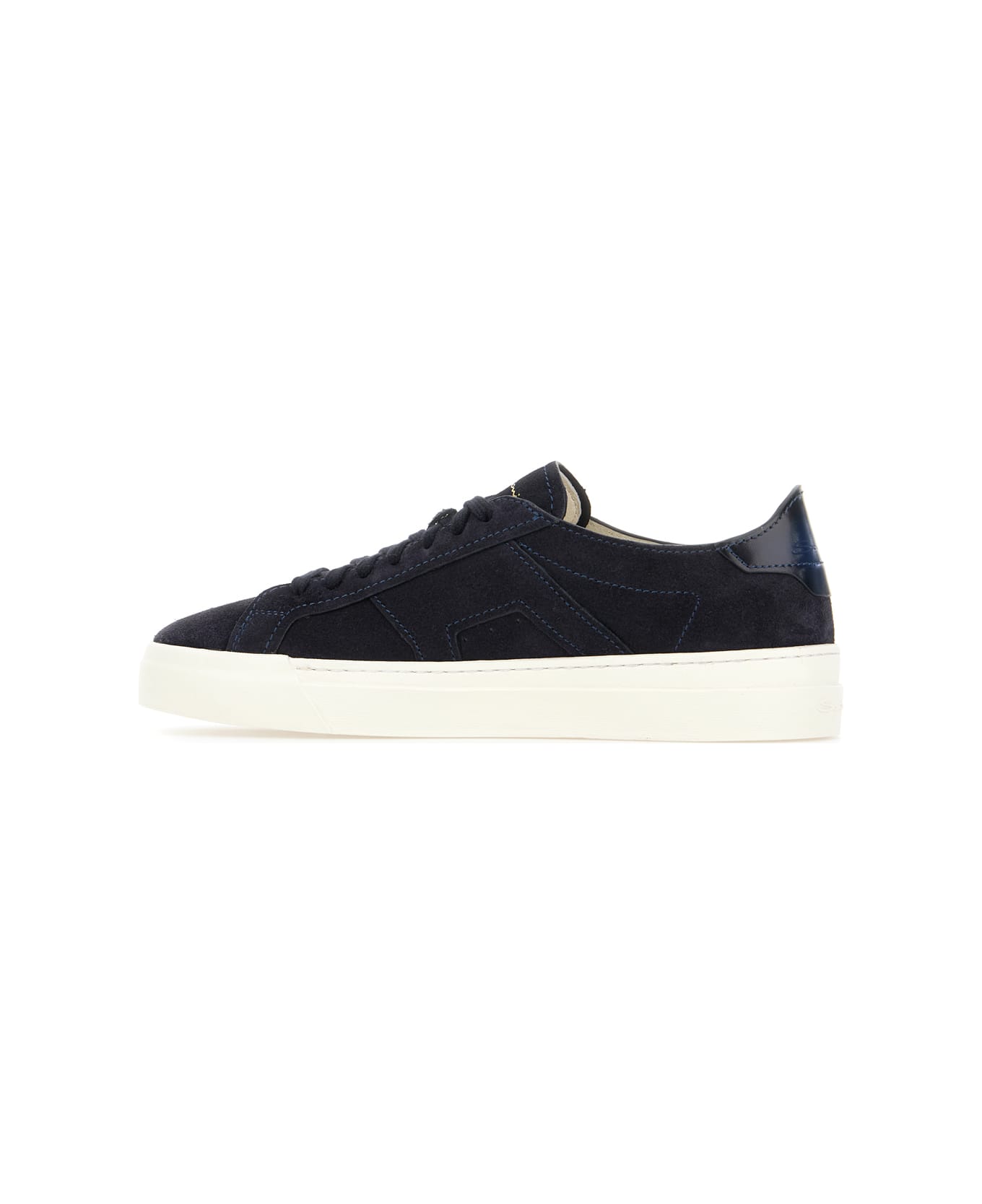 Santoni Midnight Blue Suede Sneakers - BLUE