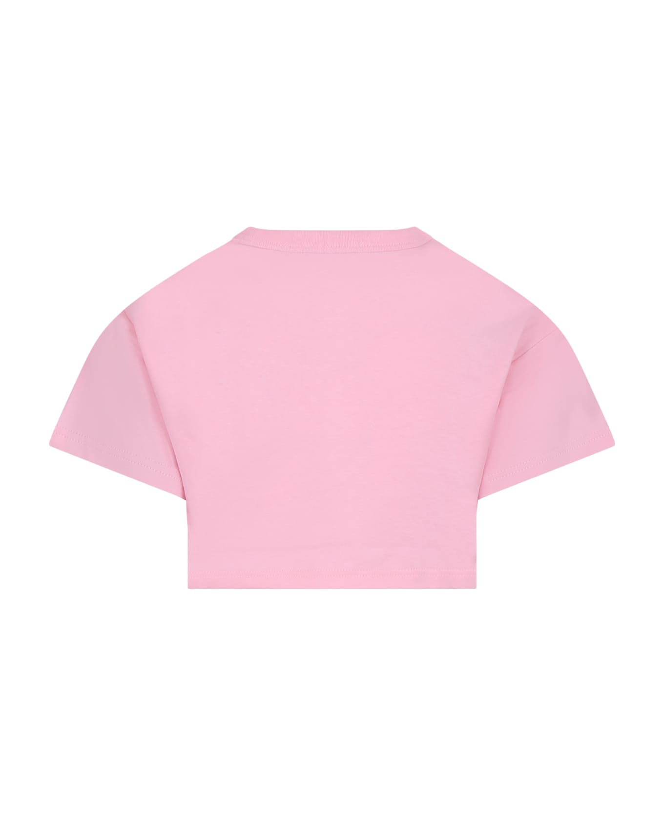 Marc Jacobs Pink Crop T-shirt For Girl - Pink