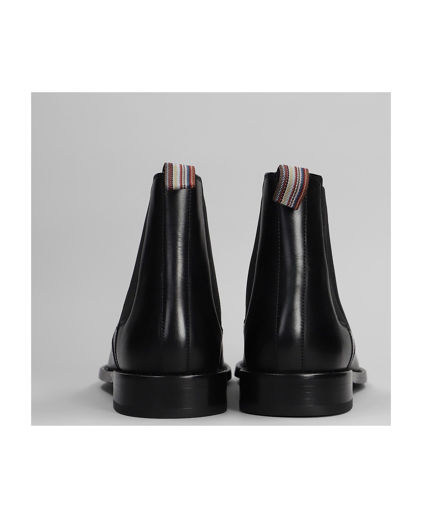 Paul Smith Lawson Ankle Boots In Black Leather - black