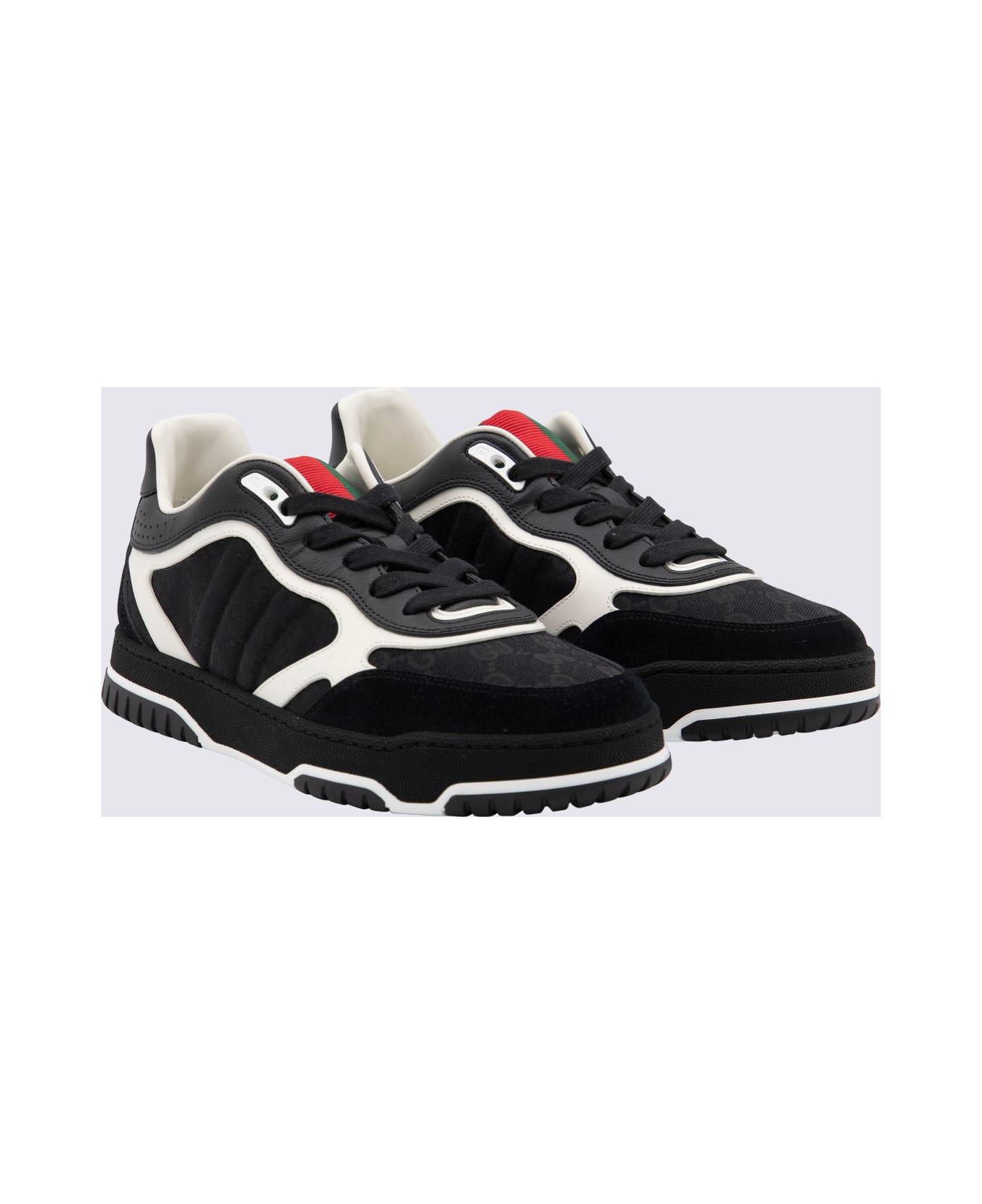 Gucci Black Leather Sneakers - Bla/bla/g.w/bla/vrv/