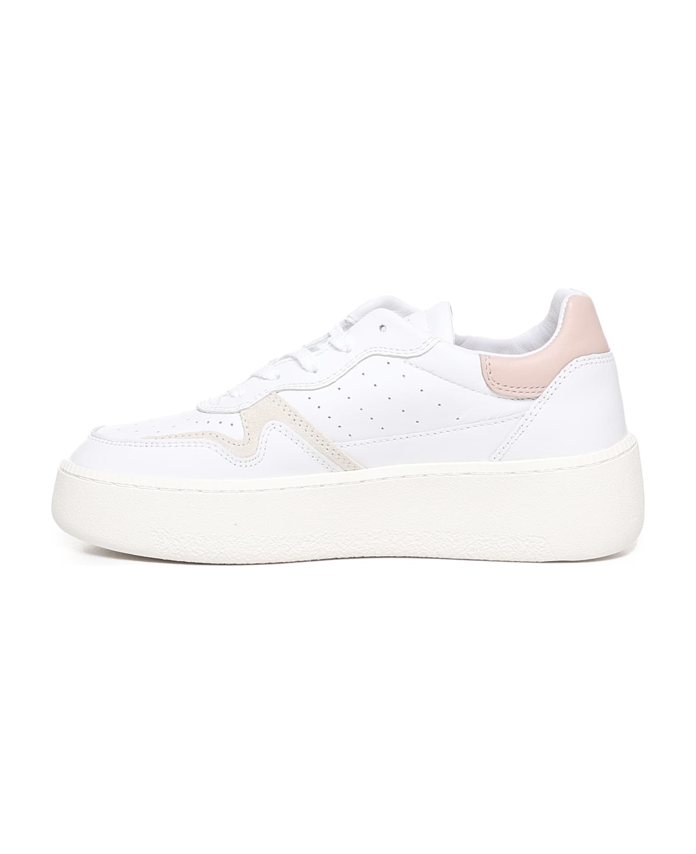 D.A.T.E. Sfera Basic Sneakers - WHITE-PINK