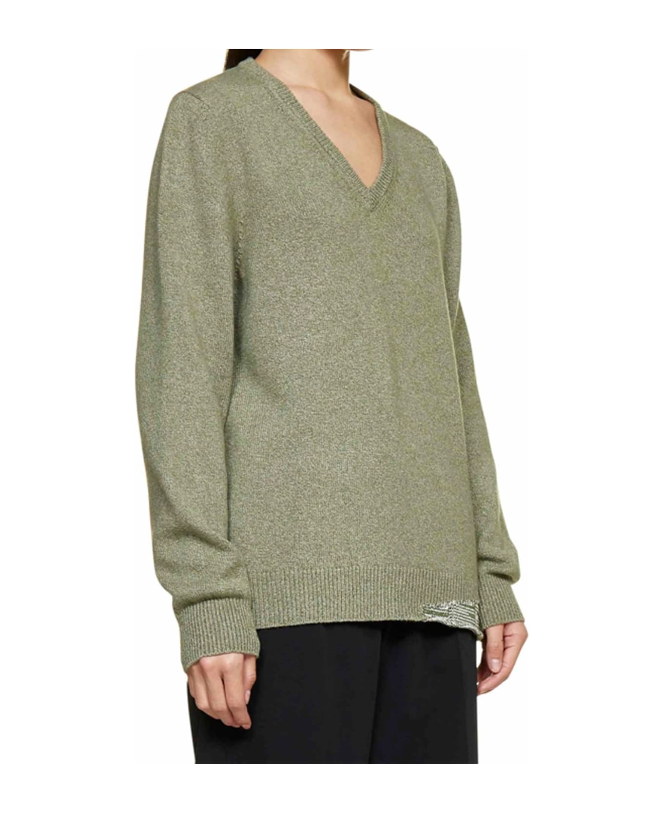 Maison Margiela Wool And Cashmere Sweater - Green