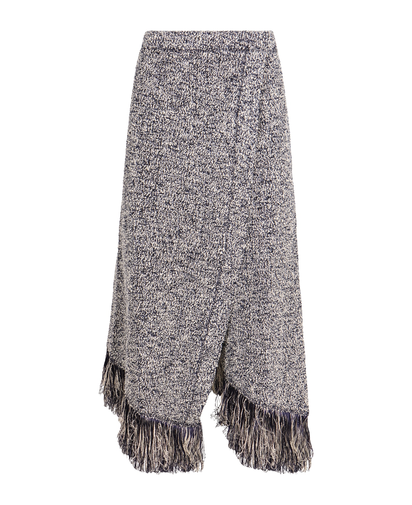 Paco Rabanne Fringed Wrap Skirt - blue