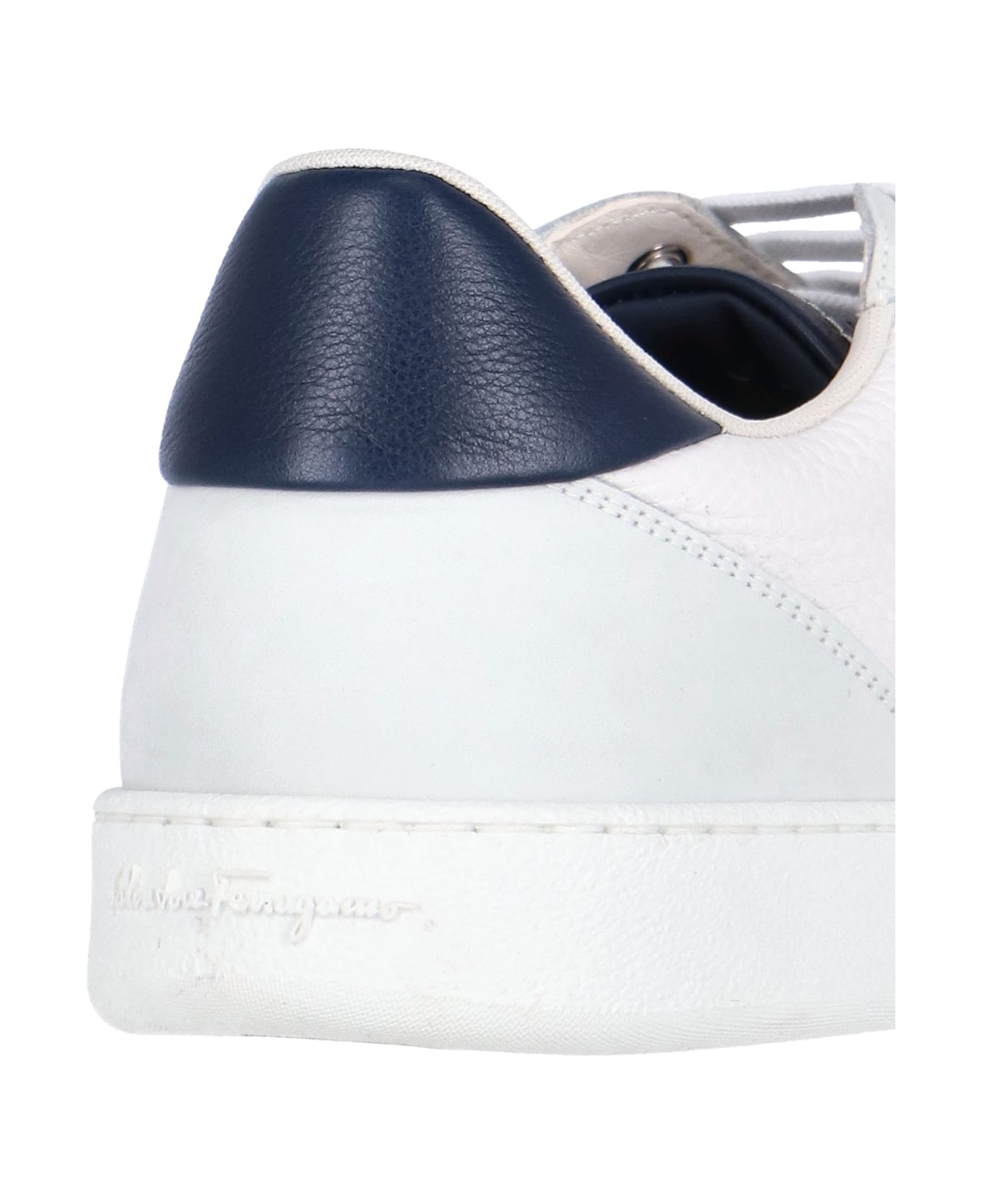 Ferragamo Low Logo Sneakers - White