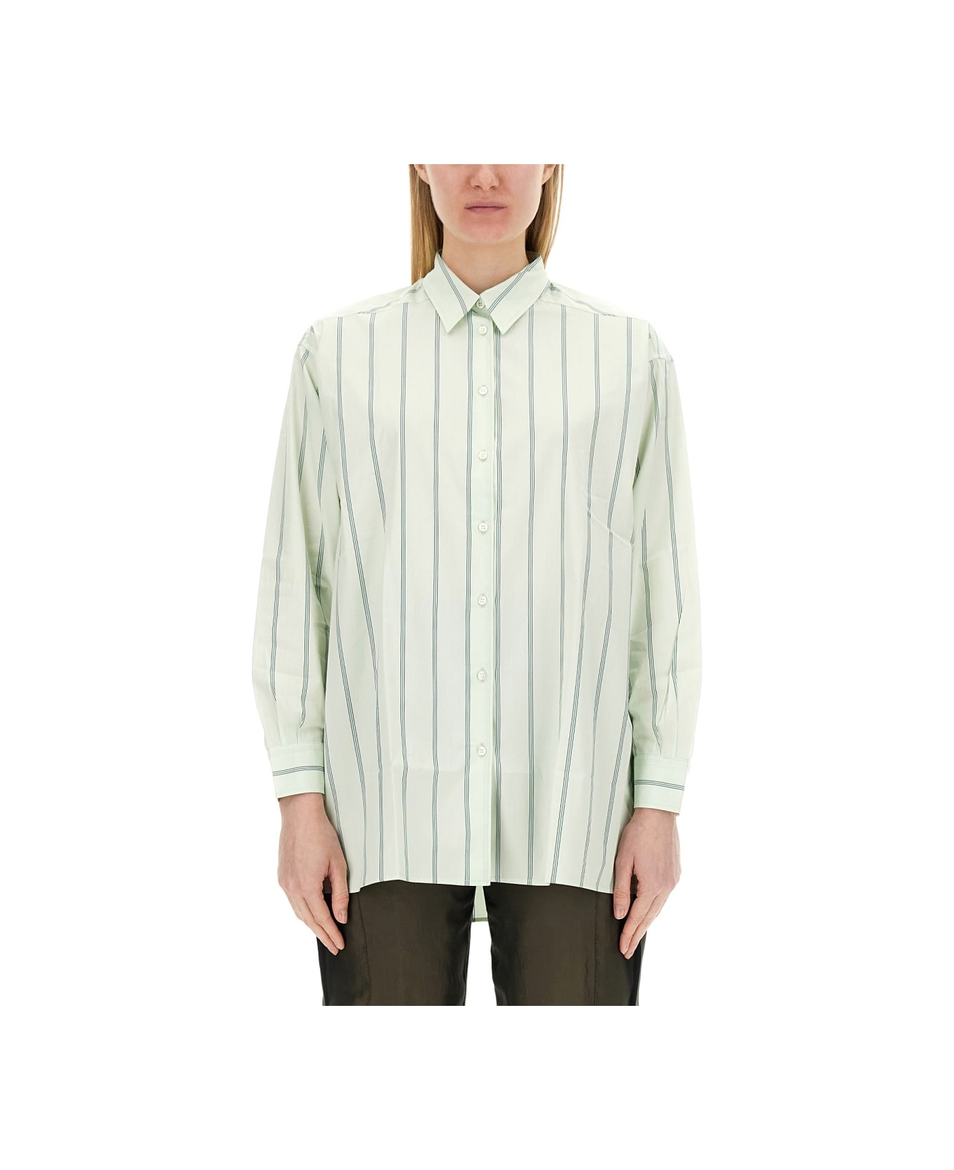 Aspesi Striped Shirt - GREEN