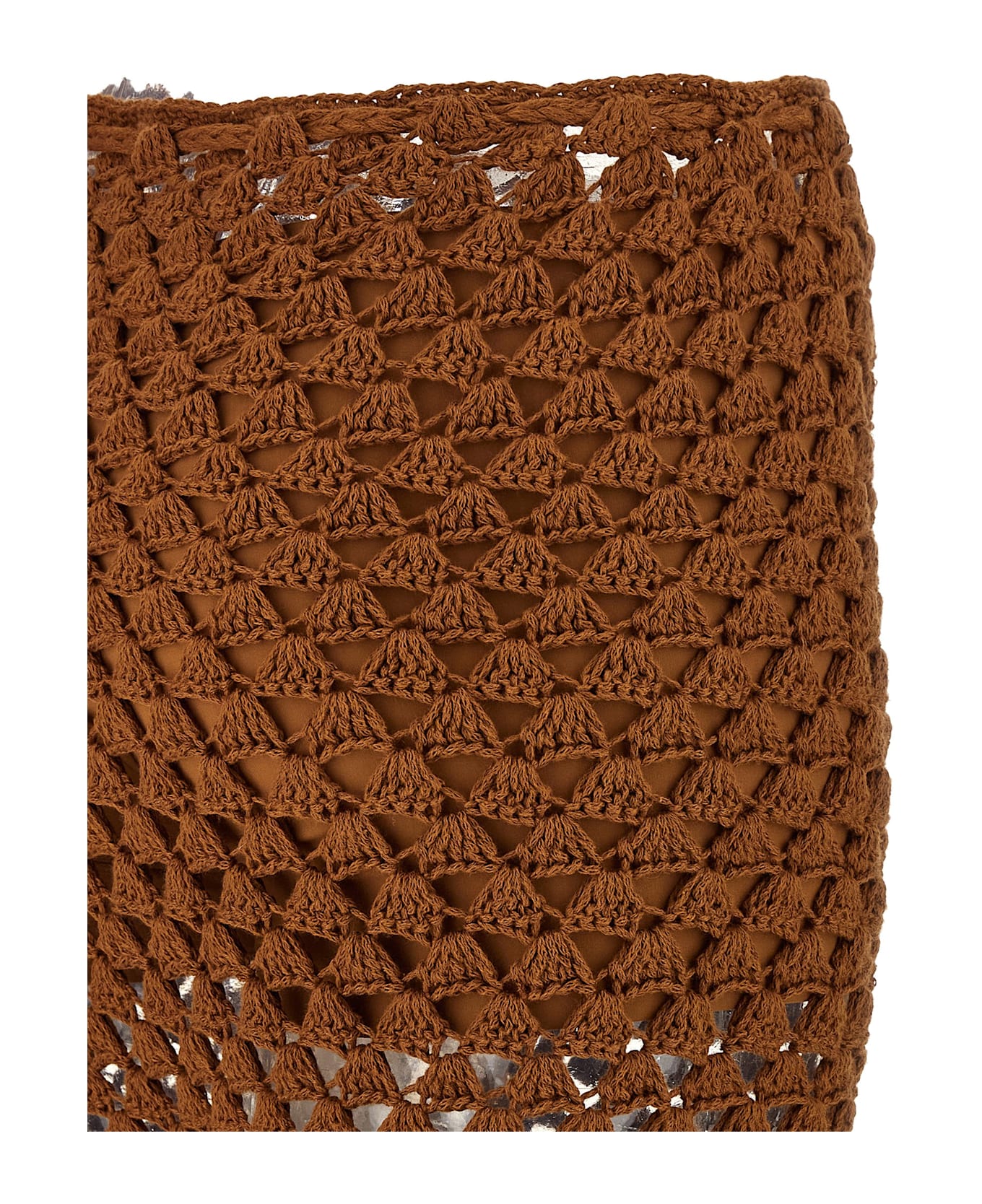 Ermanno Scervino Crochet Pants - Brown