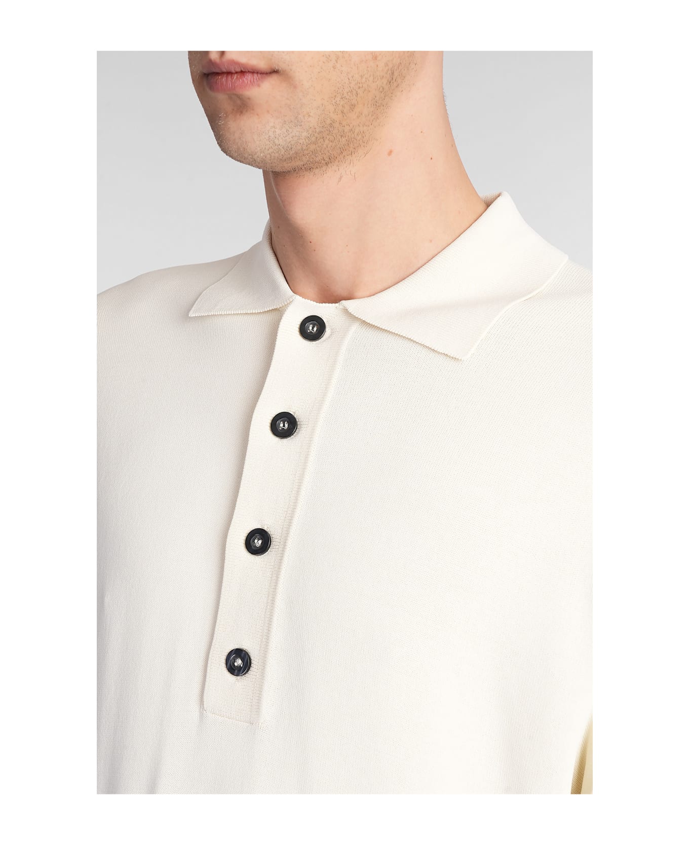 Low Brand K194 Polo In Beige Viscose - beige
