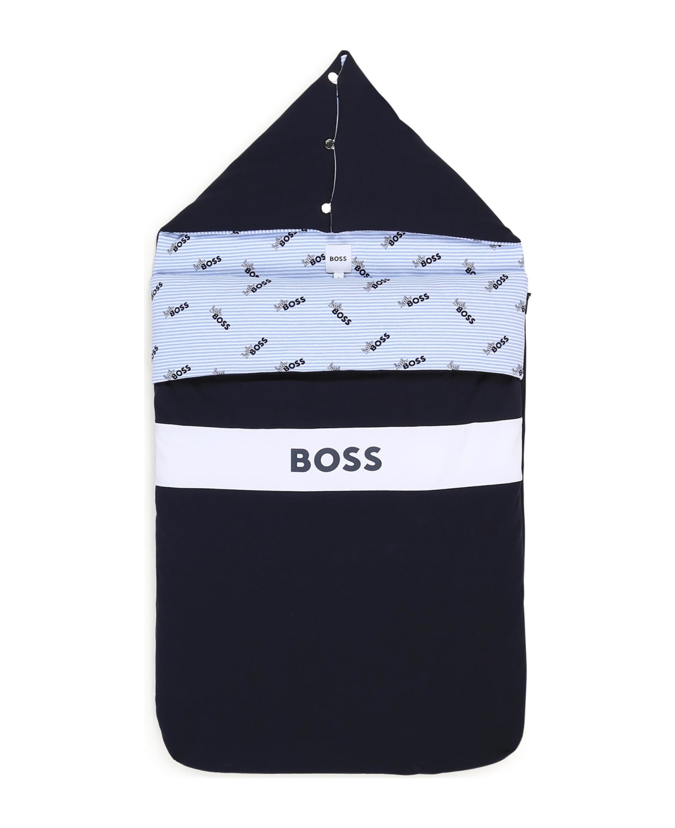 Hugo Boss Blue Sleeping Bag With Logo - Blue