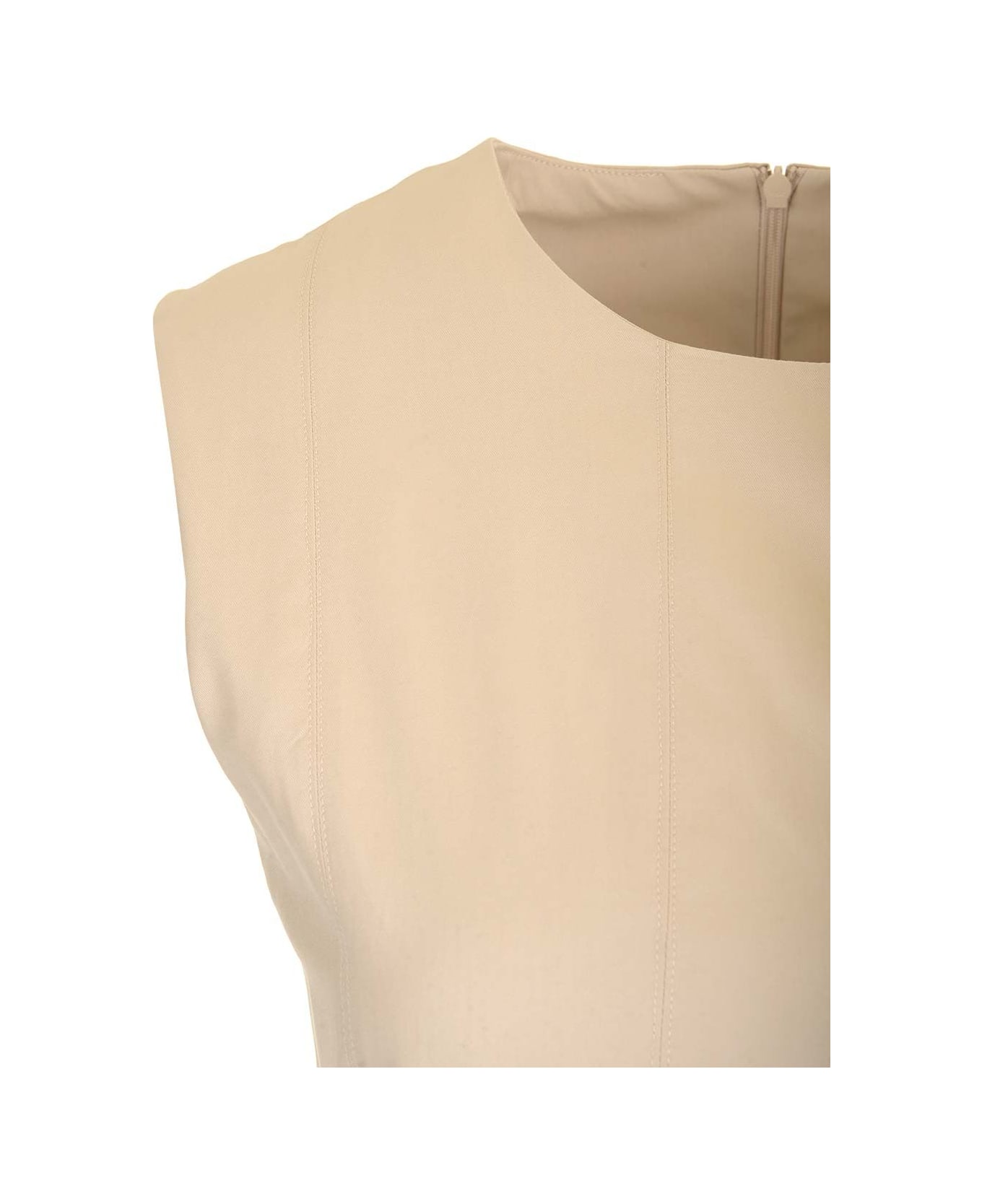 
S Max Mara 
amina
 Sleeveless Midi Dress - BEIGE