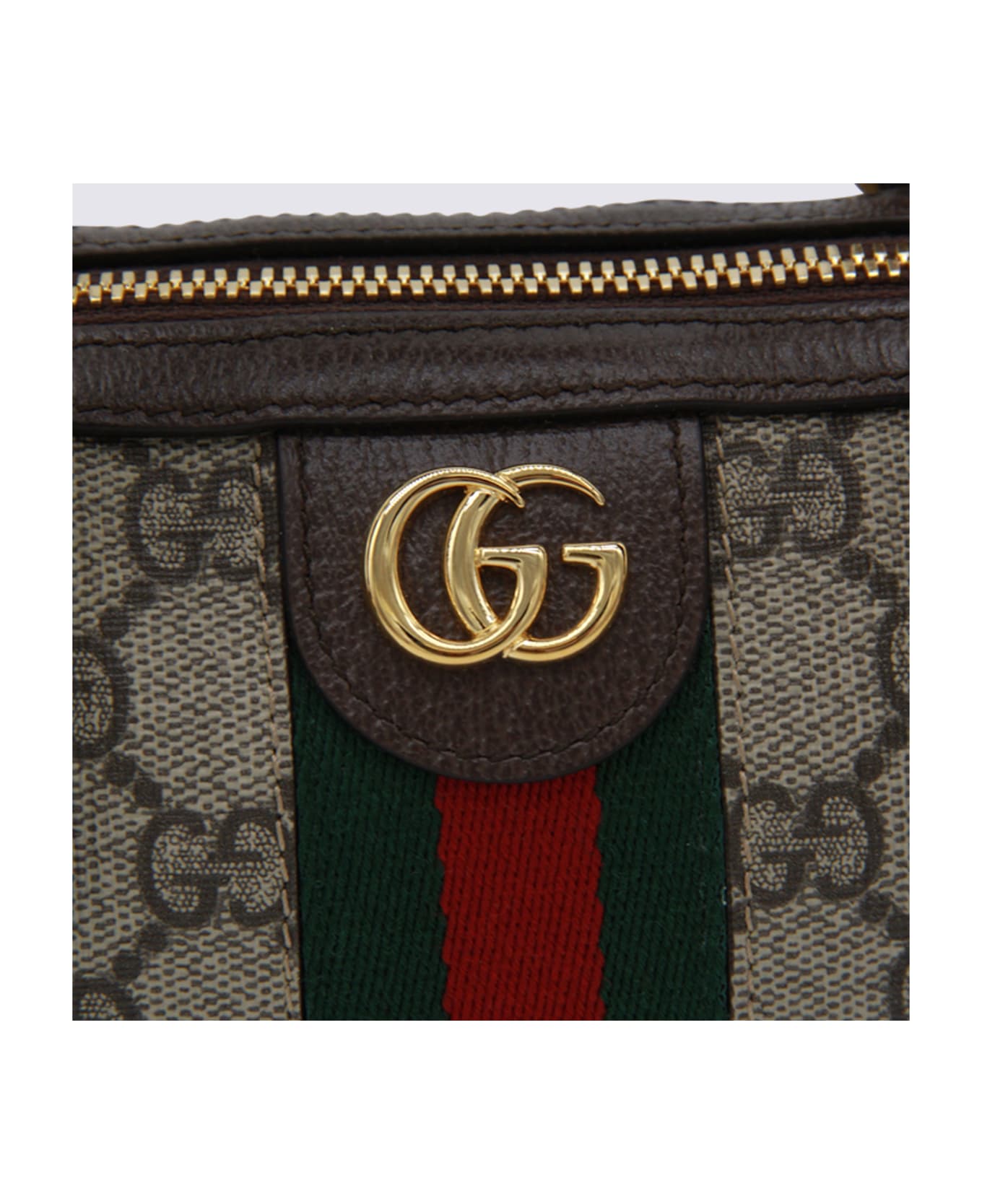 Gucci Beige Leather Ophidia Mini Bag - BEIGE