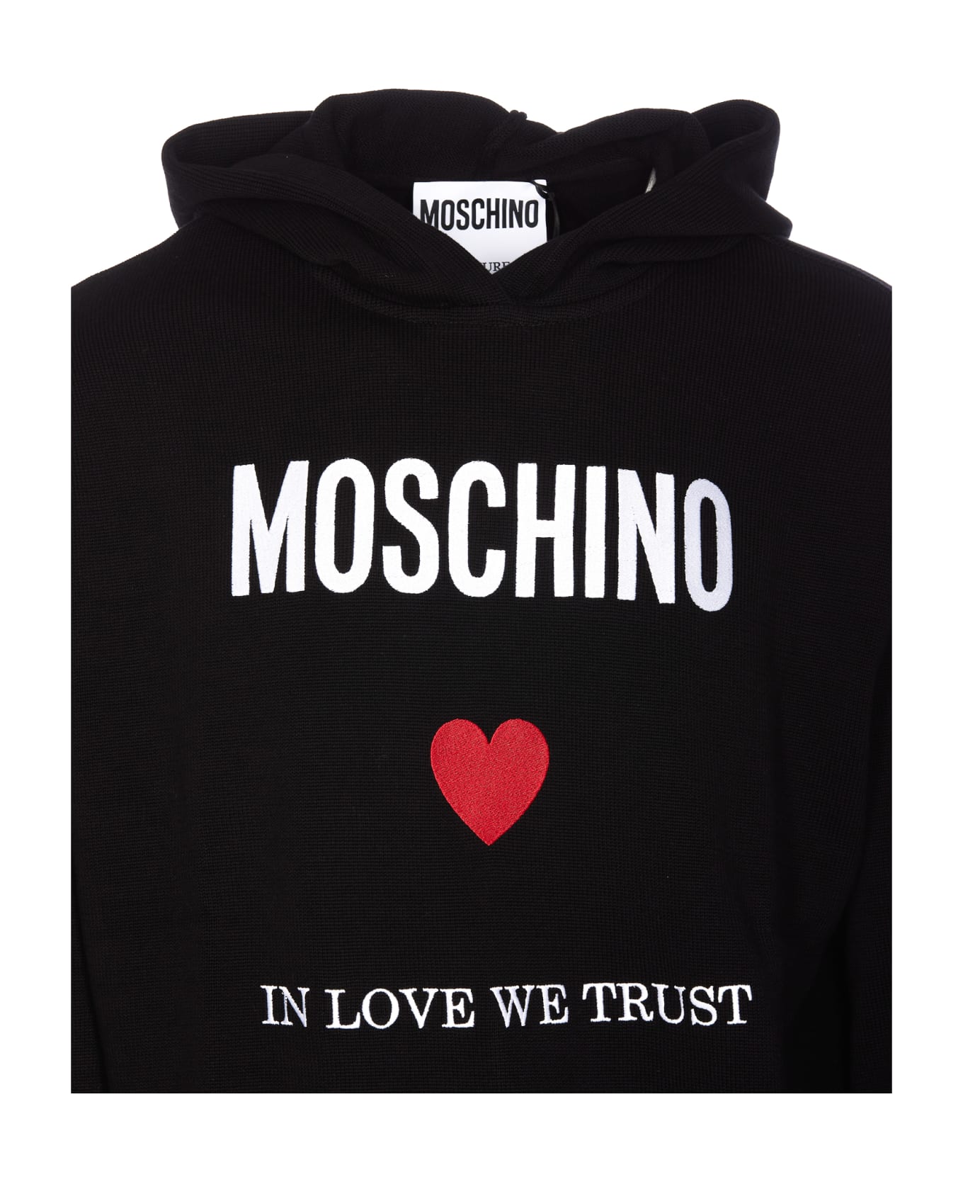 Moschino In Love We Trust Hoodie - Black