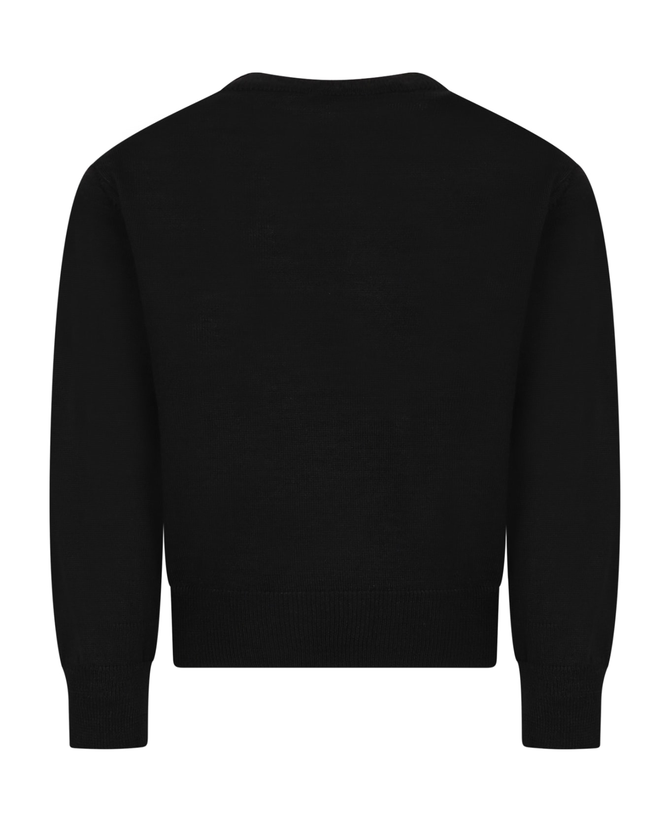 Dsquared2 Black Sweater For Boy With Logo - Black ニットウェア＆スウェットシャツ