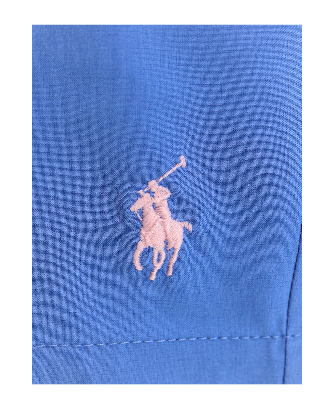 Ralph Lauren Light Blue Swim Shorts With Embroidered Pony - NEWENGLANDBLUE 水着