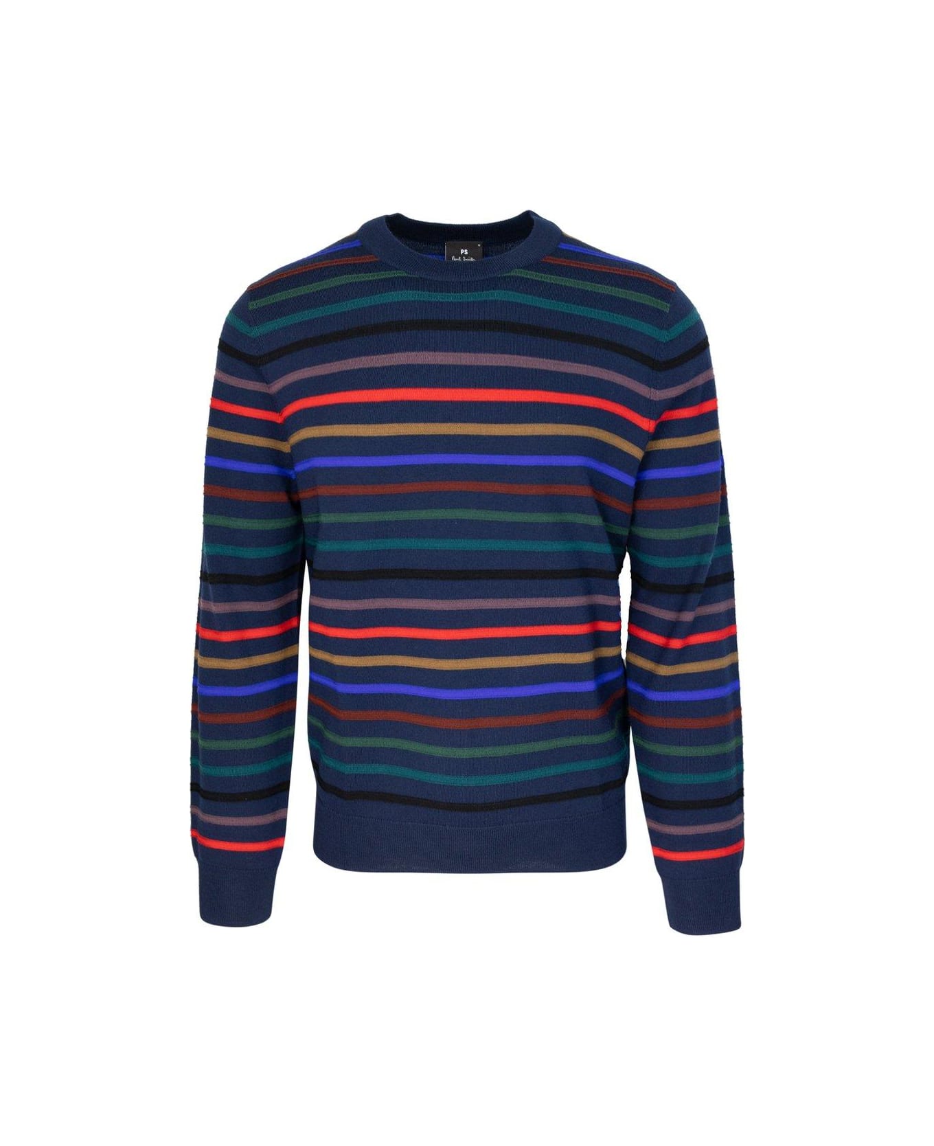 Paul Smith Crewneck Striped Jumper Paul Smith - BLUE ニットウェア