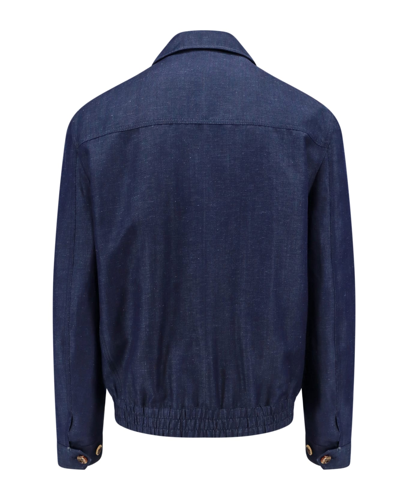 Brunello Cucinelli Wool And Linen Jacket - Blue ジャケット