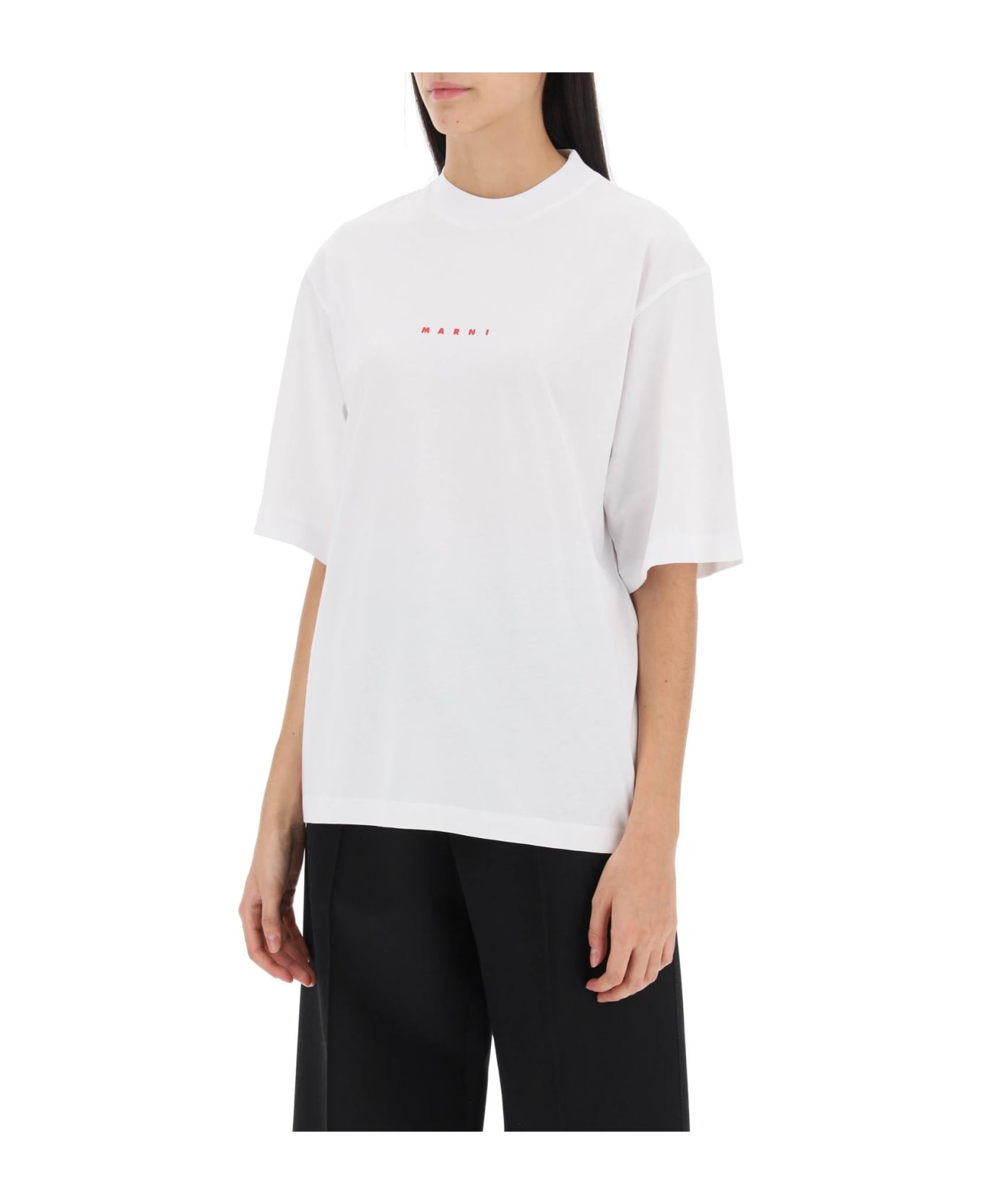 Marni Regular Chest Logo T-shirt - White Tシャツ