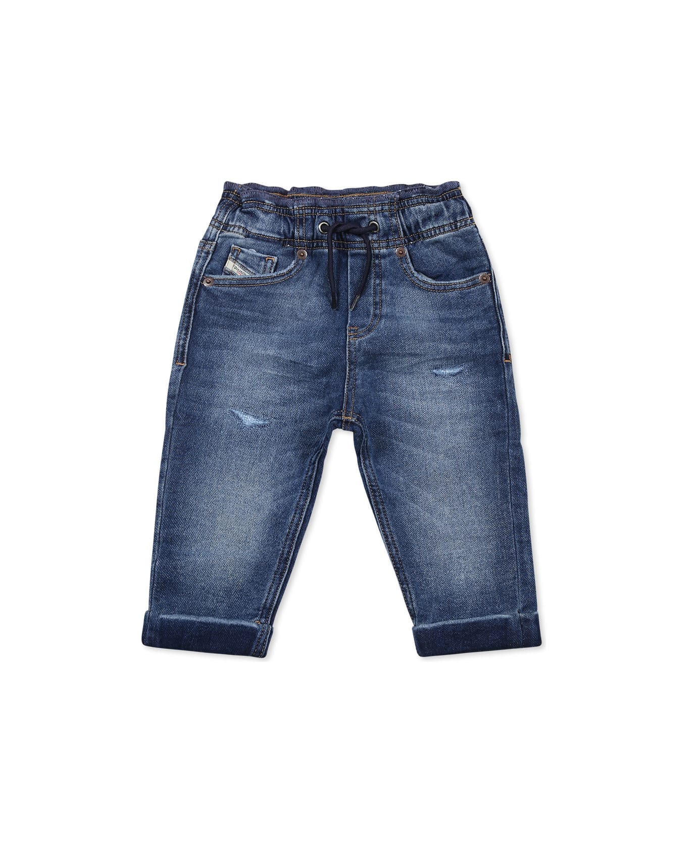 Diesel Blue Jeans For Baby Boy With Logo - Denim