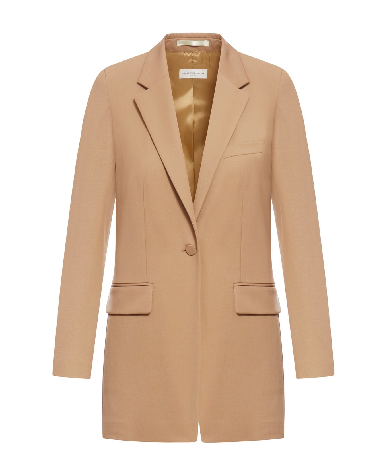 Dries Van Noten Single Breasted Blazer - Tan