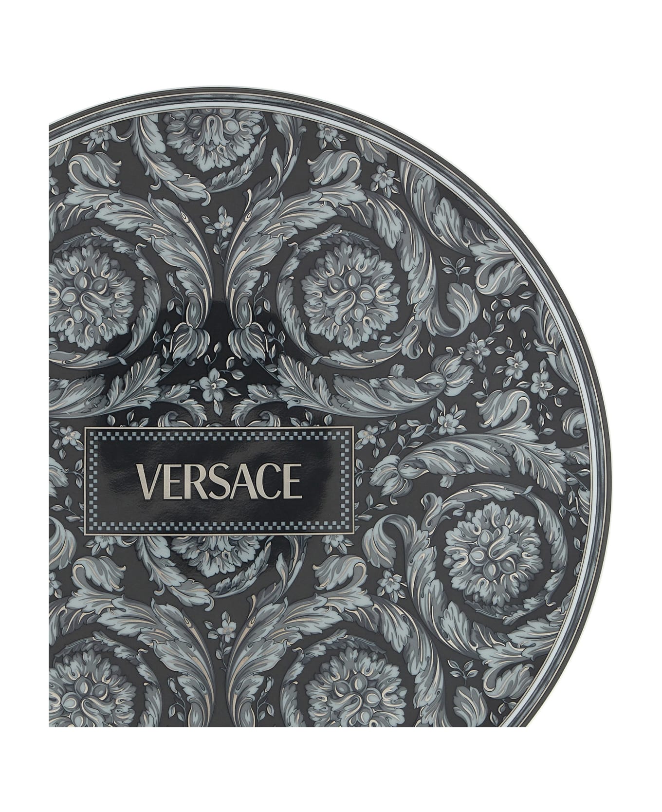 Versace 'barocco Haze' Placeholder Plate 33 Cm - Gray