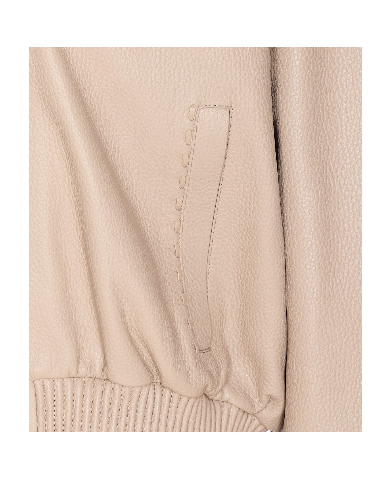 Fendi Leather Bomber - TORTORA