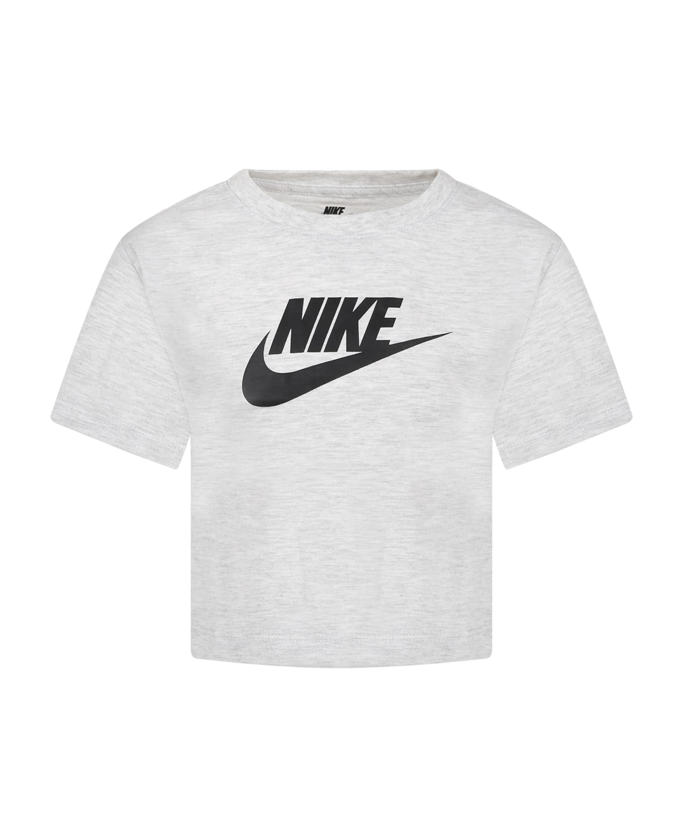 Nike Grey T-shirt Fot Girl With Logo - Grey Tシャツ＆ポロシャツ