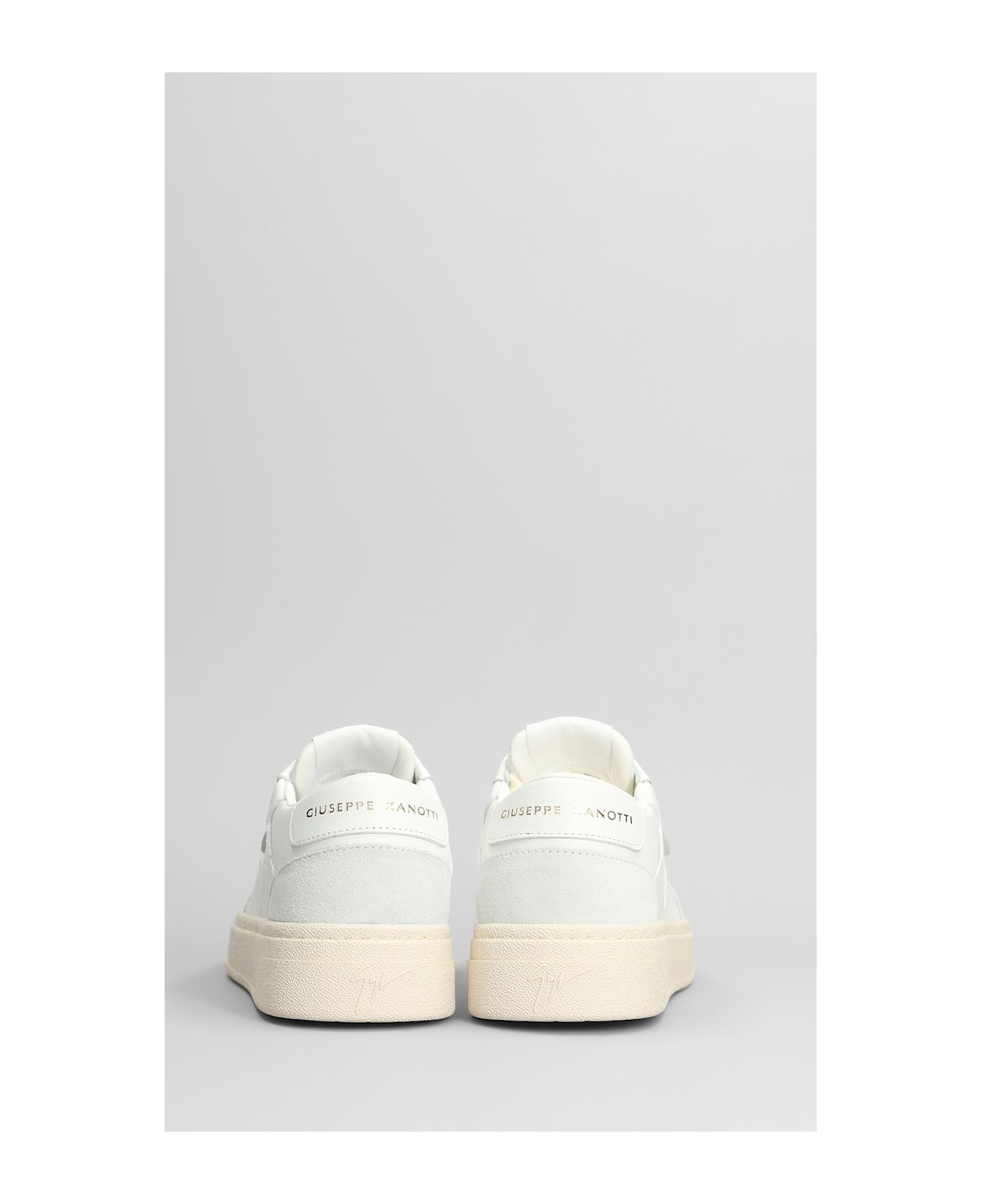 Giuseppe Zanotti Gz94 Sneakers In White Suede And Leather - white
