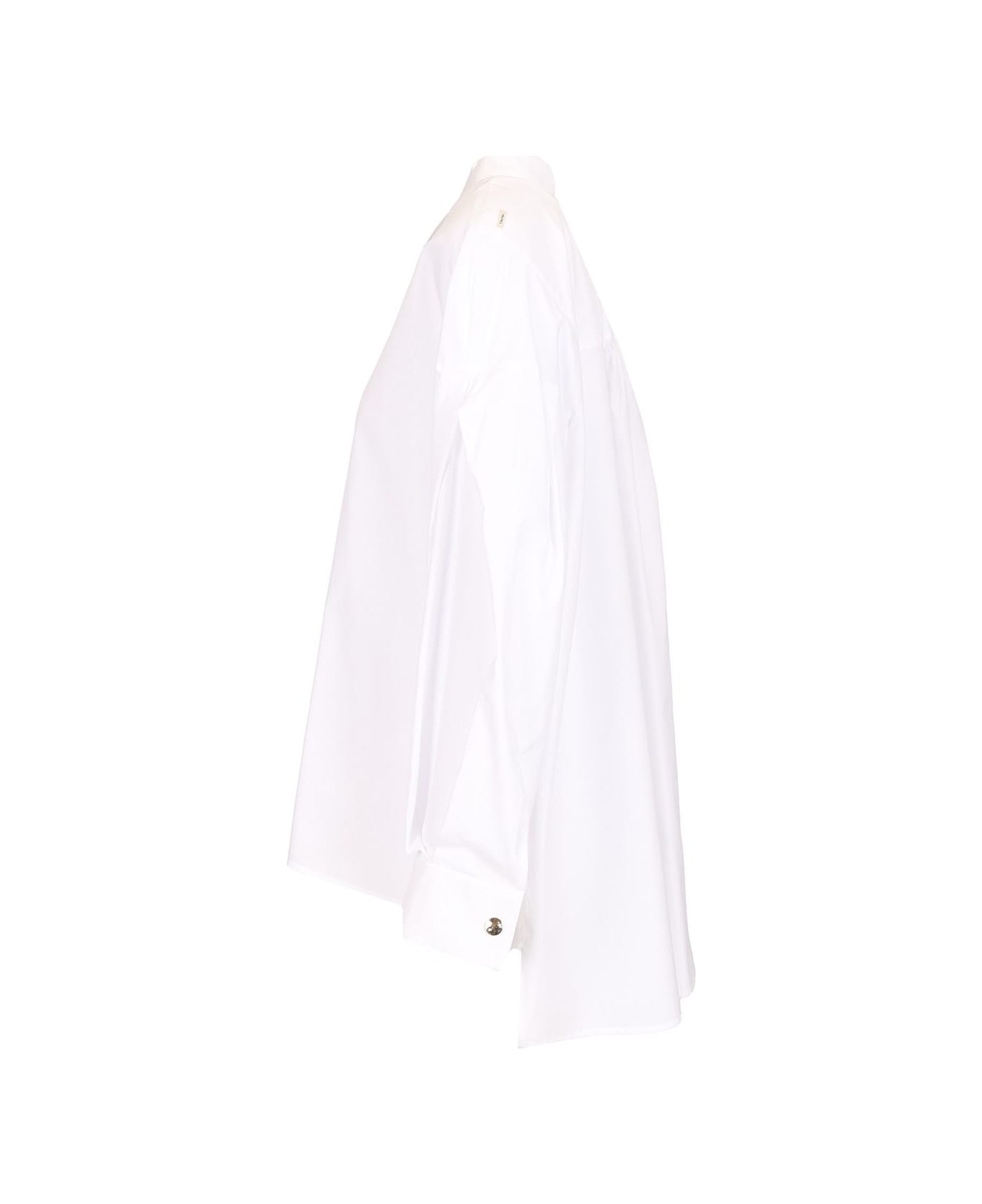 
S Max Mara 
marika
 Asymmetrical Shirt - WHITE