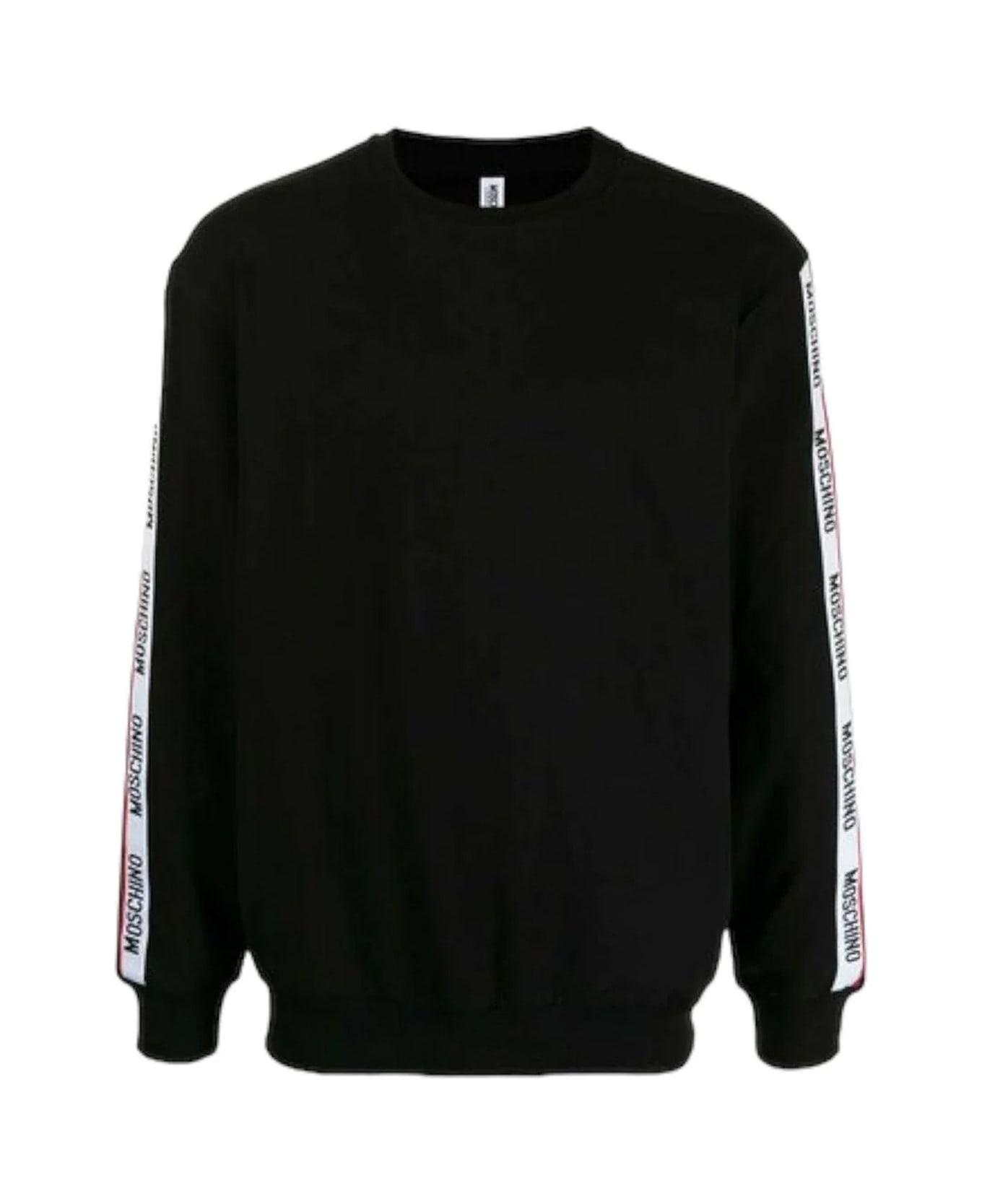 Moschino Logo Taped Arm Sweatshirt - Black