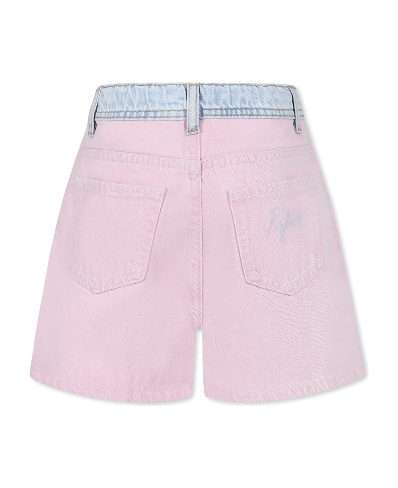 Rykiel Enfant Pink Shorts For Girl With Logo - Pink