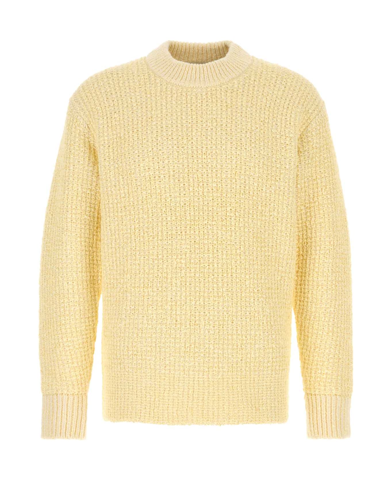 Stone Island Yellow Bouclã© Sweater - BUTTER ニットウェア