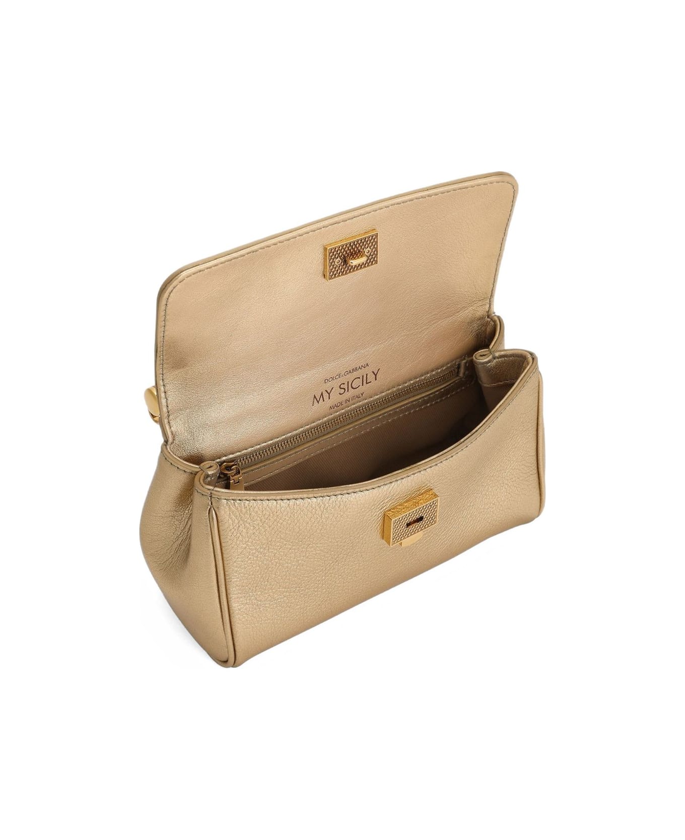 Dolce & Gabbana My Sicily Leather Handbag - Golden